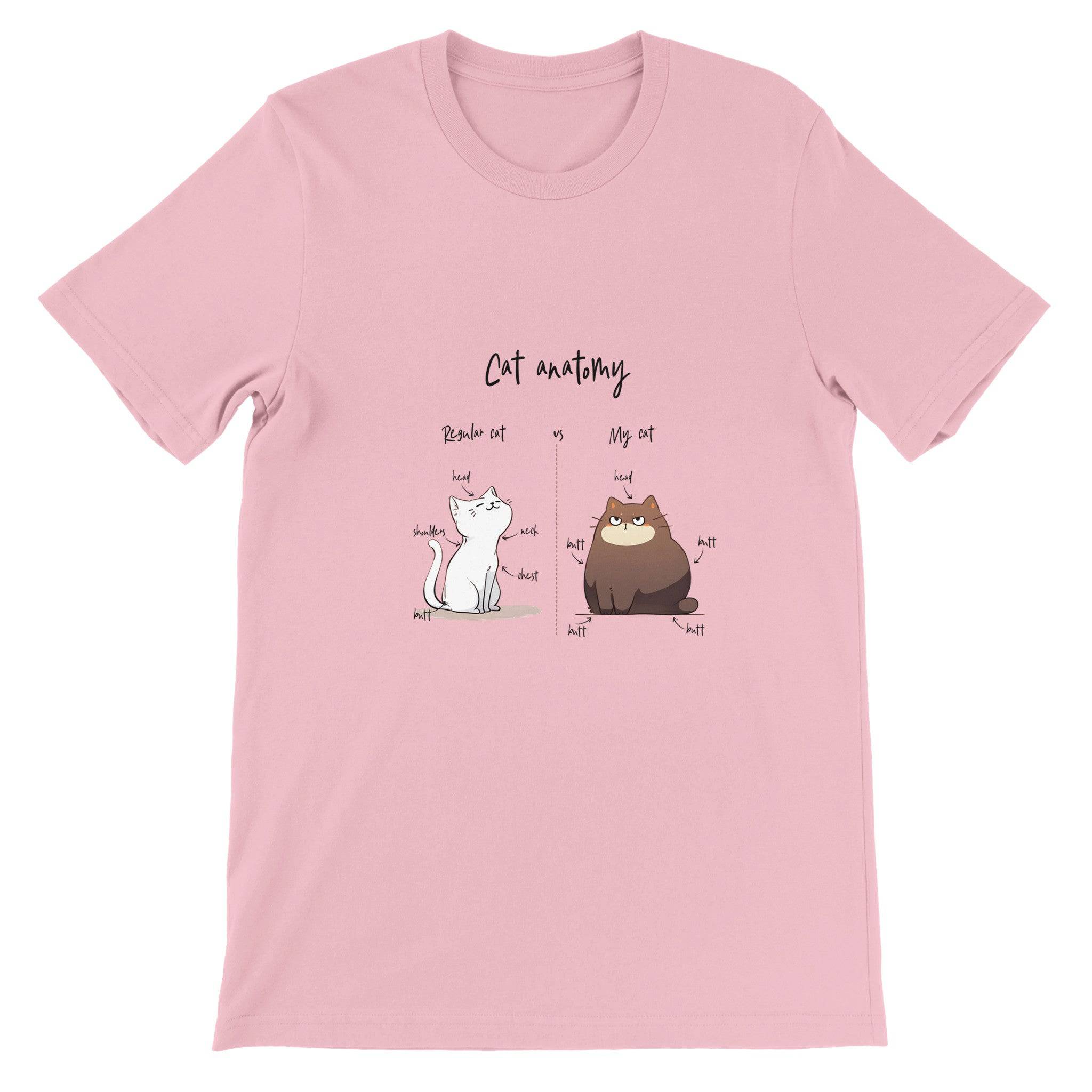 Budget Unisex Crewneck T-shirt/Cat-Anatomy - Enet Images
