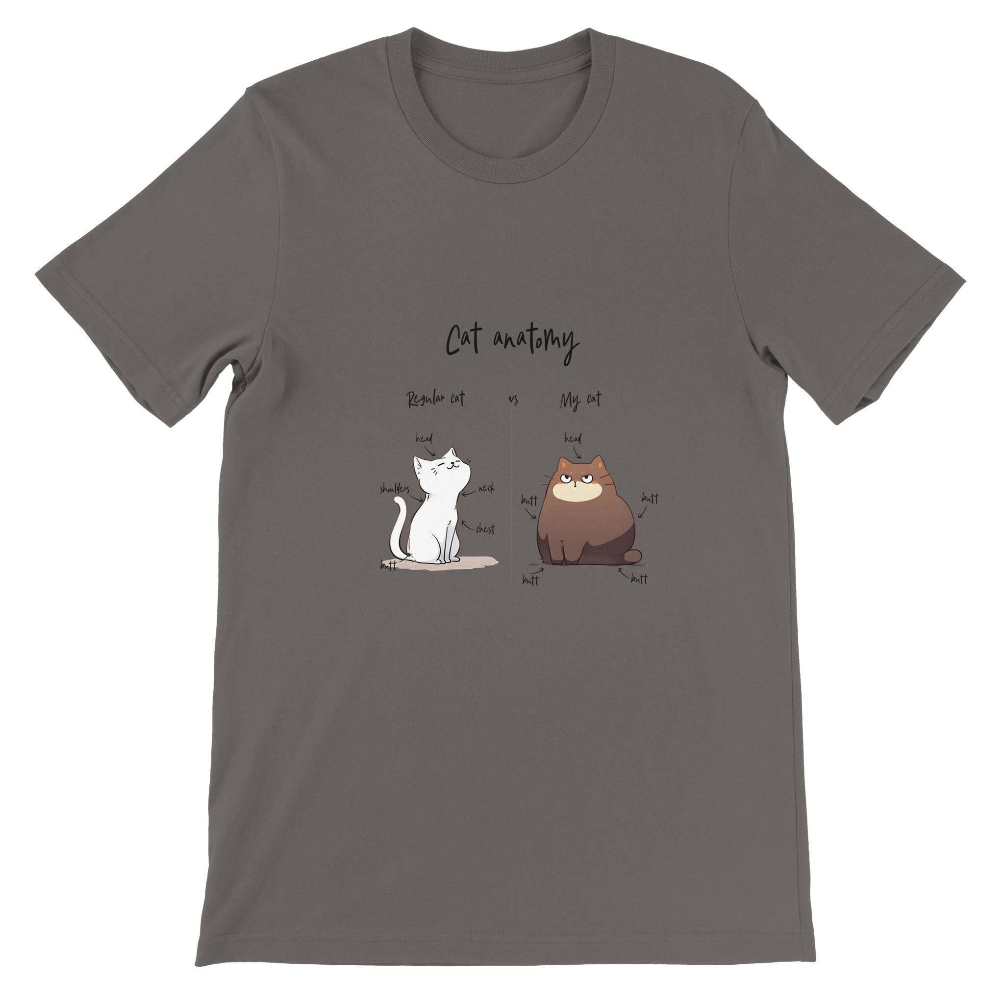 Budget Unisex Crewneck T-shirt/Cat-Anatomy - Enet Images