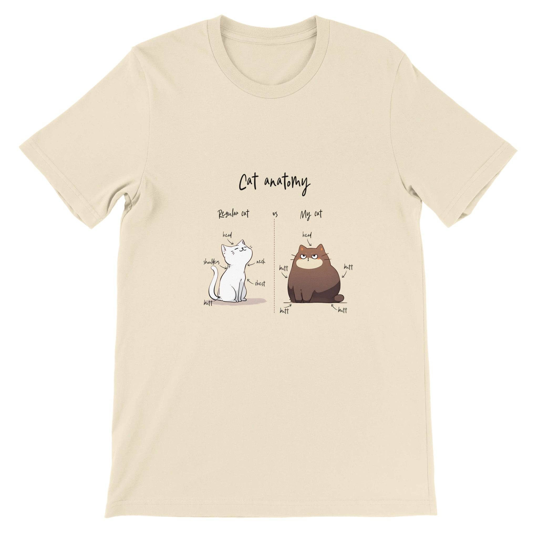 Budget Unisex Crewneck T-shirt/Cat-Anatomy - Enet Images