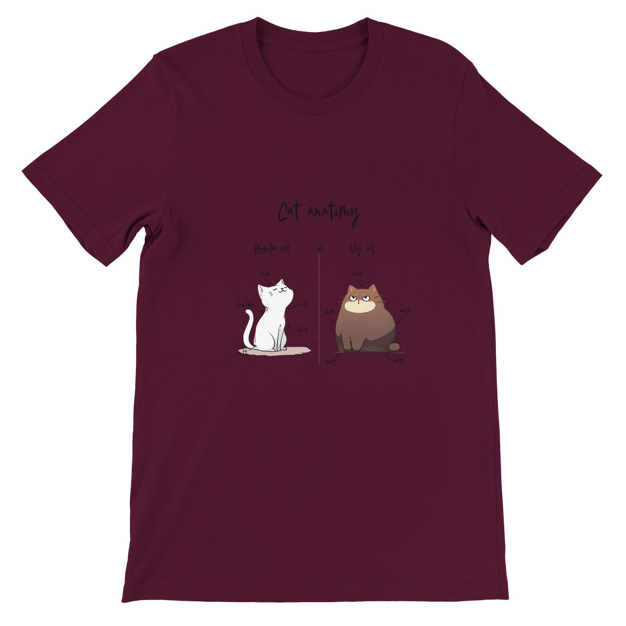 Budget Unisex Crewneck T-shirt/Cat-Anatomy - Enet Images