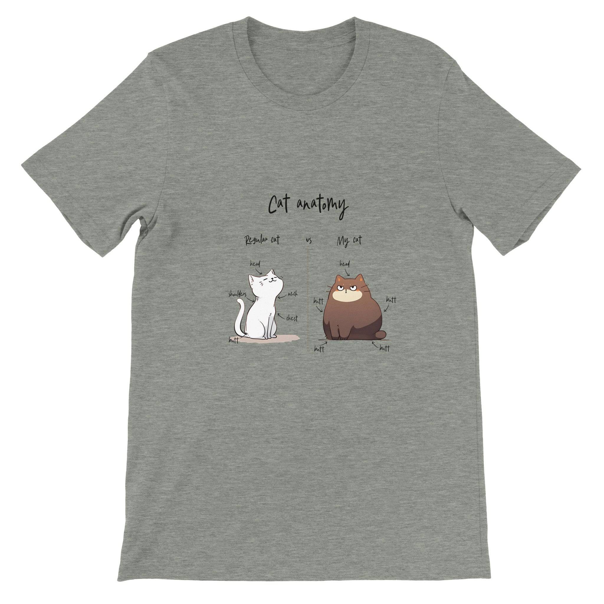 Budget Unisex Crewneck T-shirt/Cat-Anatomy - Enet Images