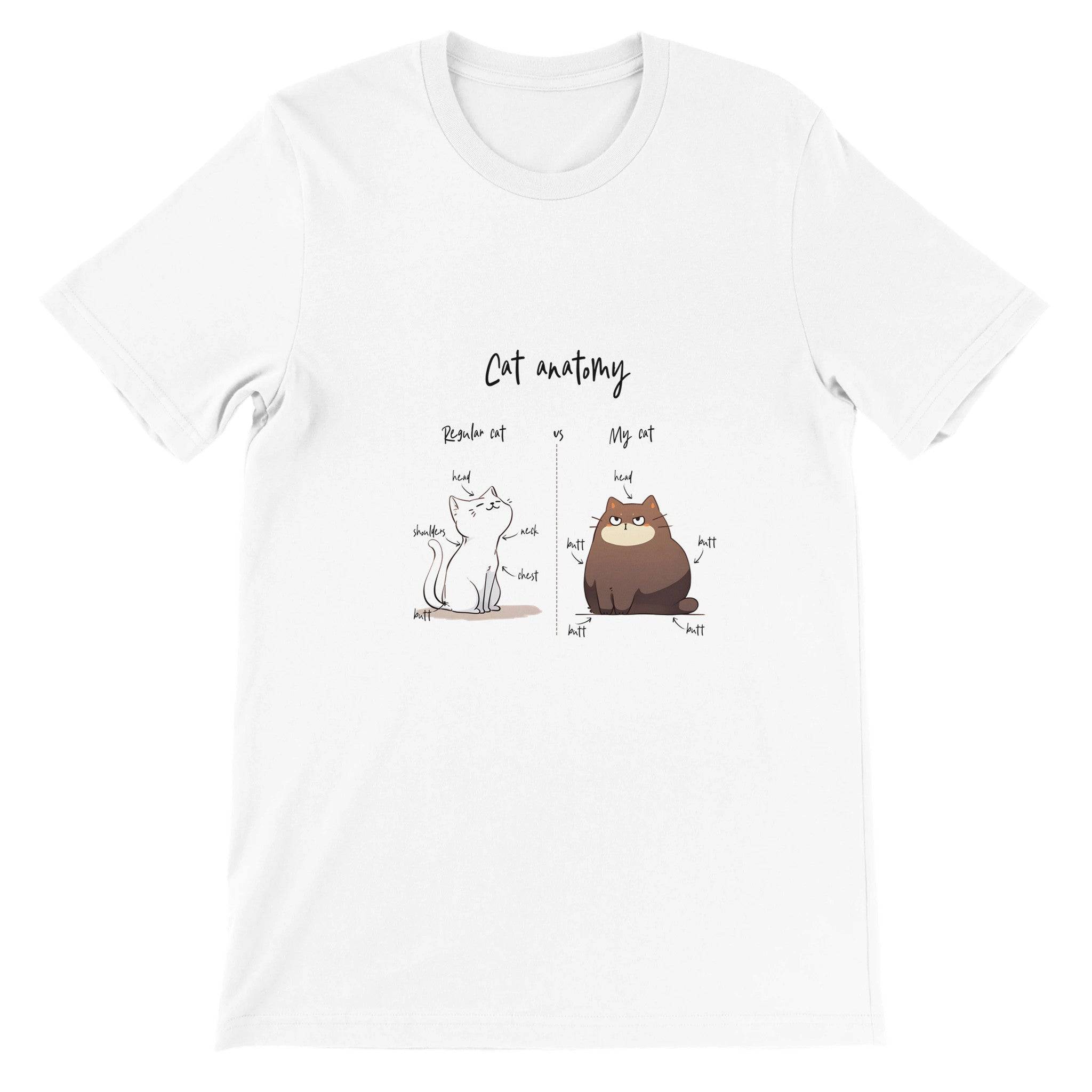 Budget Unisex Crewneck T-shirt/Cat-Anatomy - Enet Images