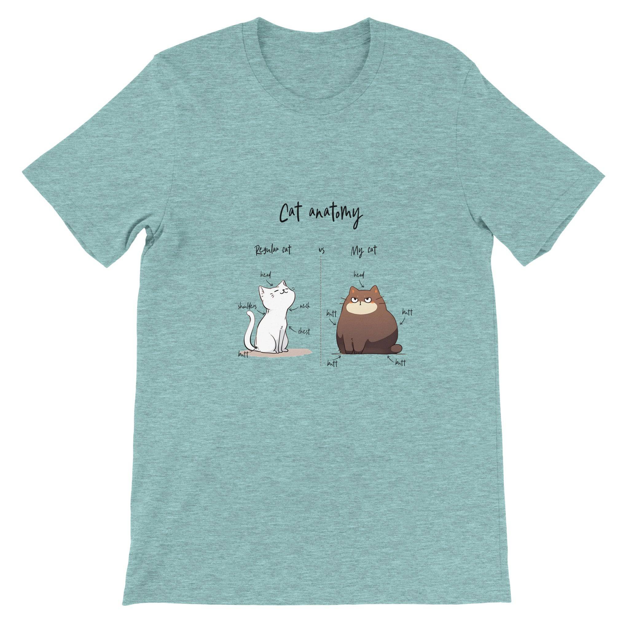 Budget Unisex Crewneck T-shirt/Cat-Anatomy - Enet Images