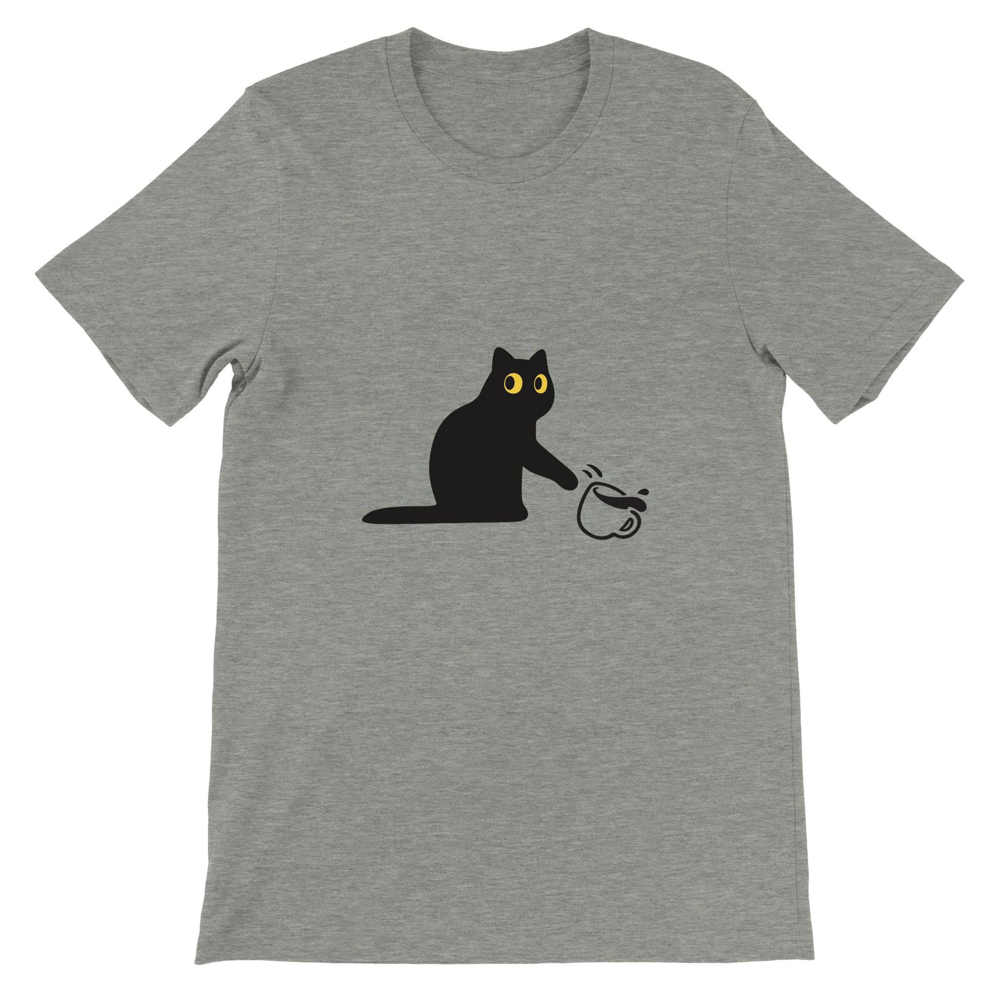 Budget Unisex Crewneck T-shirt/Cat-Coffee - Enet Images
