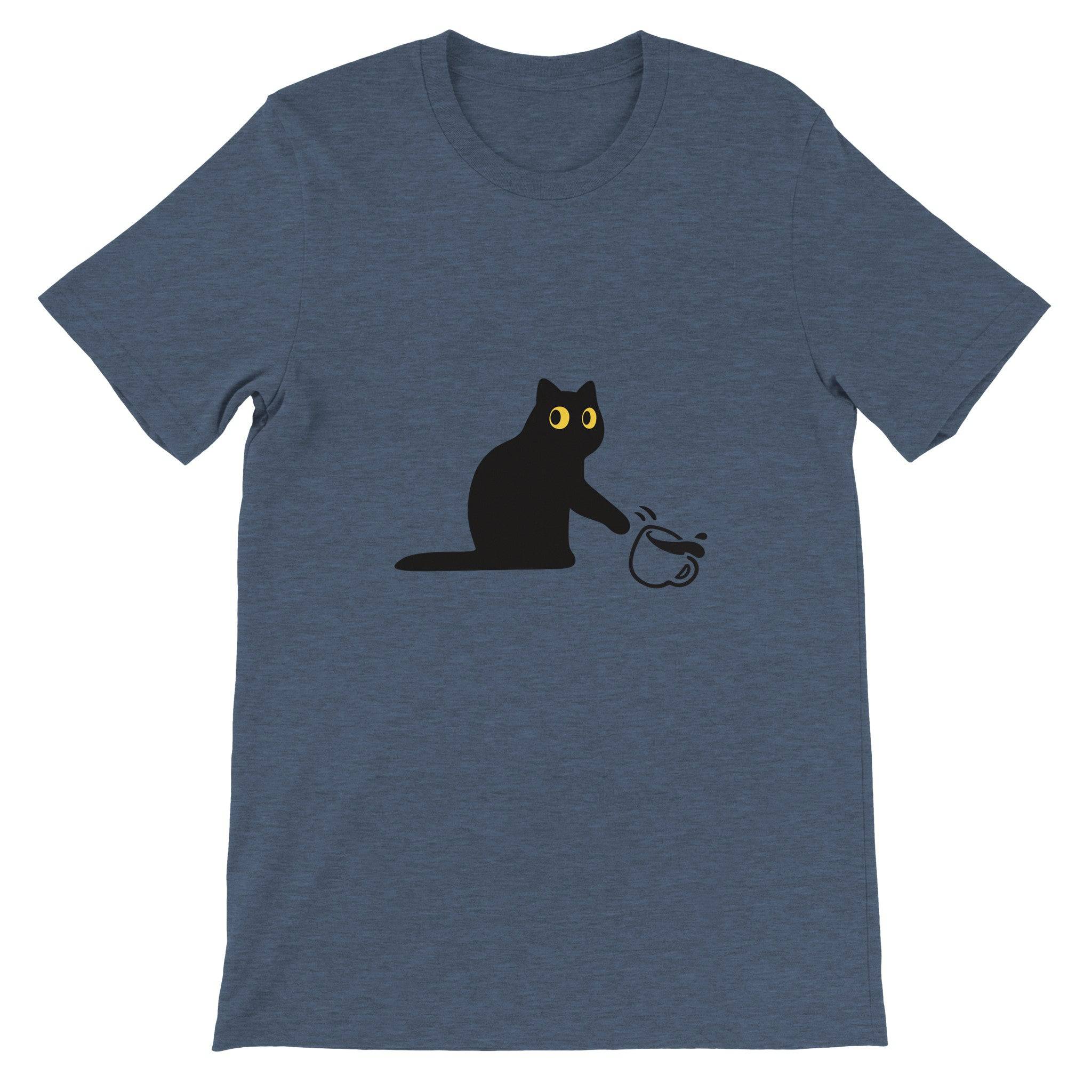 Budget Unisex Crewneck T-shirt/Cat-Coffee - Enet Images