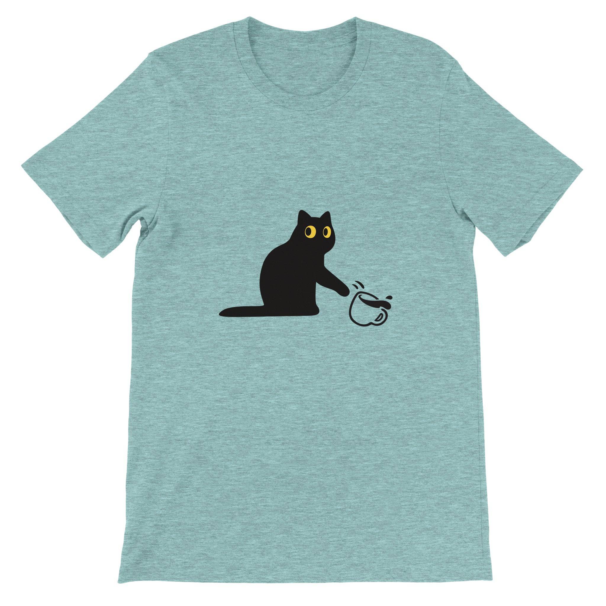 Budget Unisex Crewneck T-shirt/Cat-Coffee - Enet Images