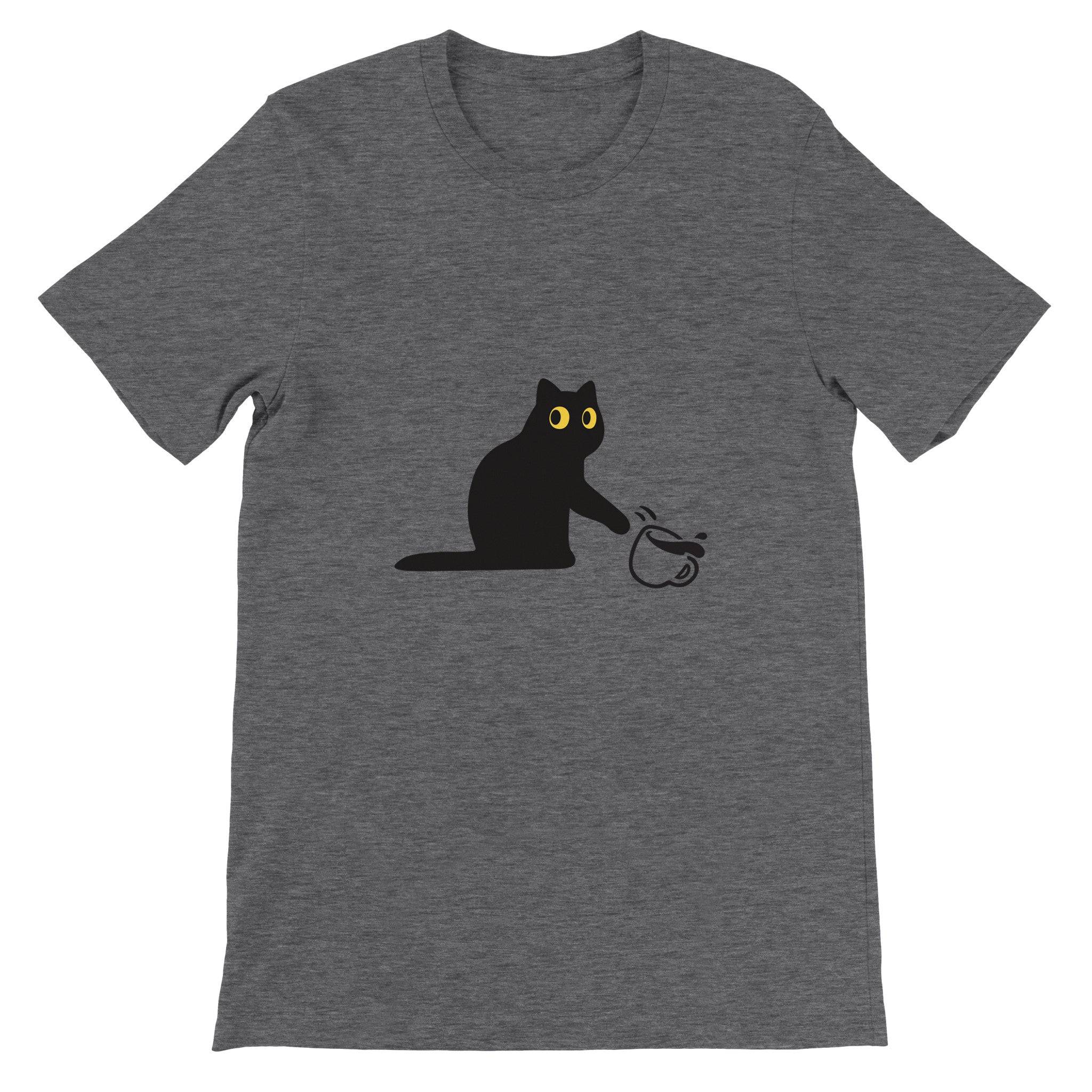 Budget Unisex Crewneck T-shirt/Cat-Coffee - Enet Images