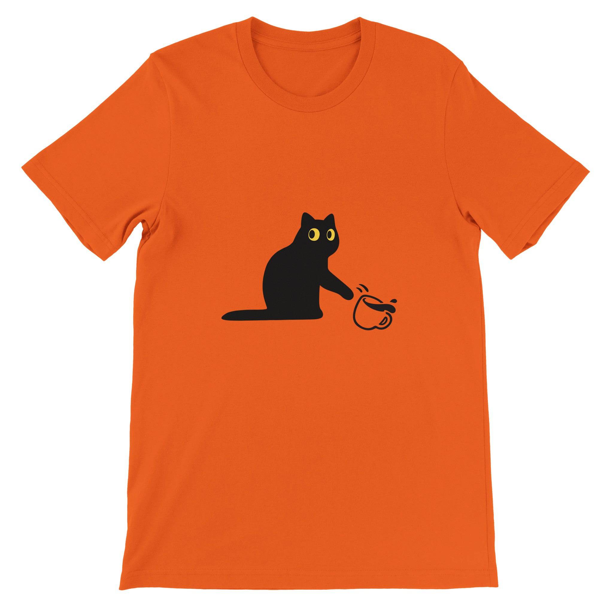 Budget Unisex Crewneck T-shirt/Cat-Coffee - Enet Images