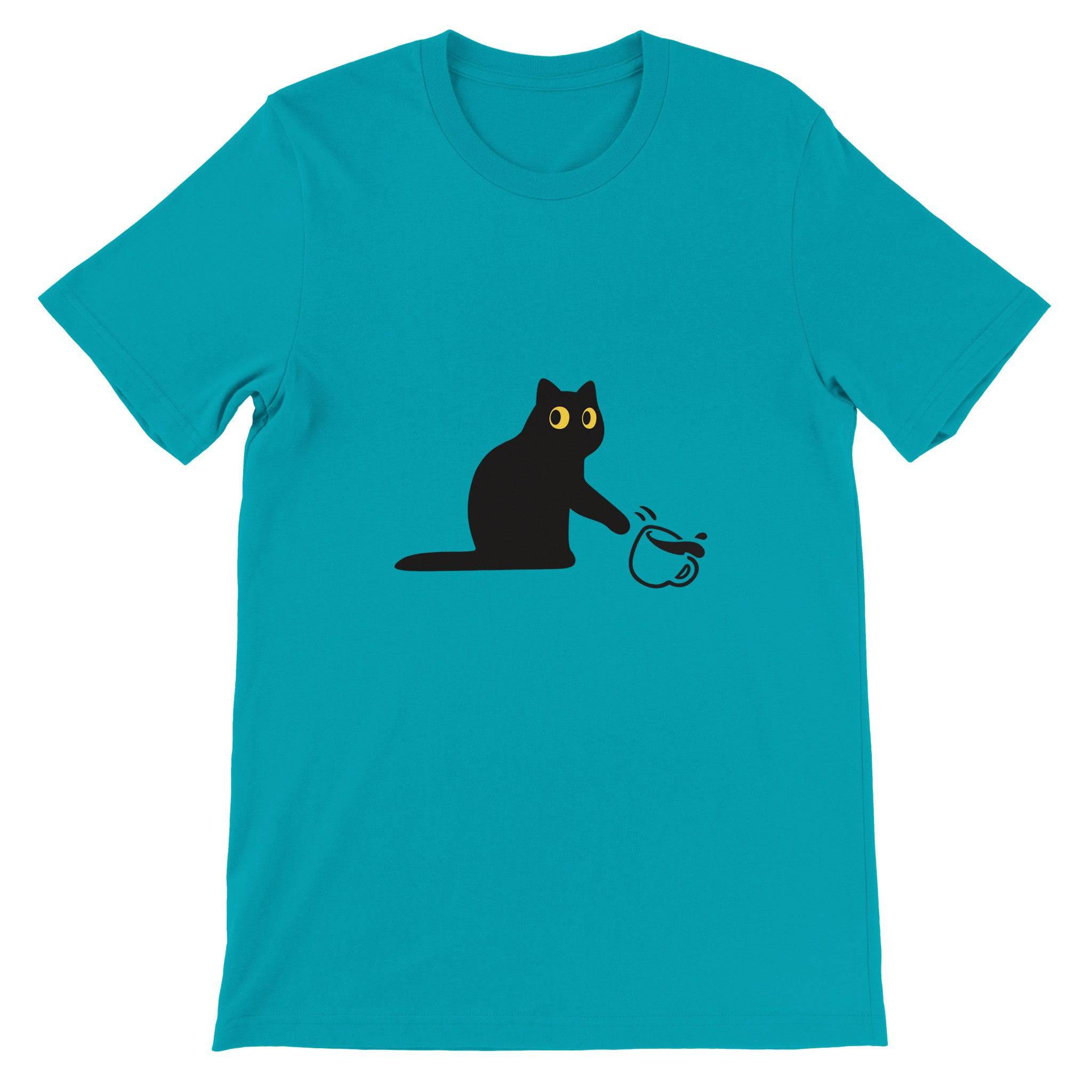 Budget Unisex Crewneck T-shirt/Cat-Coffee - Enet Images