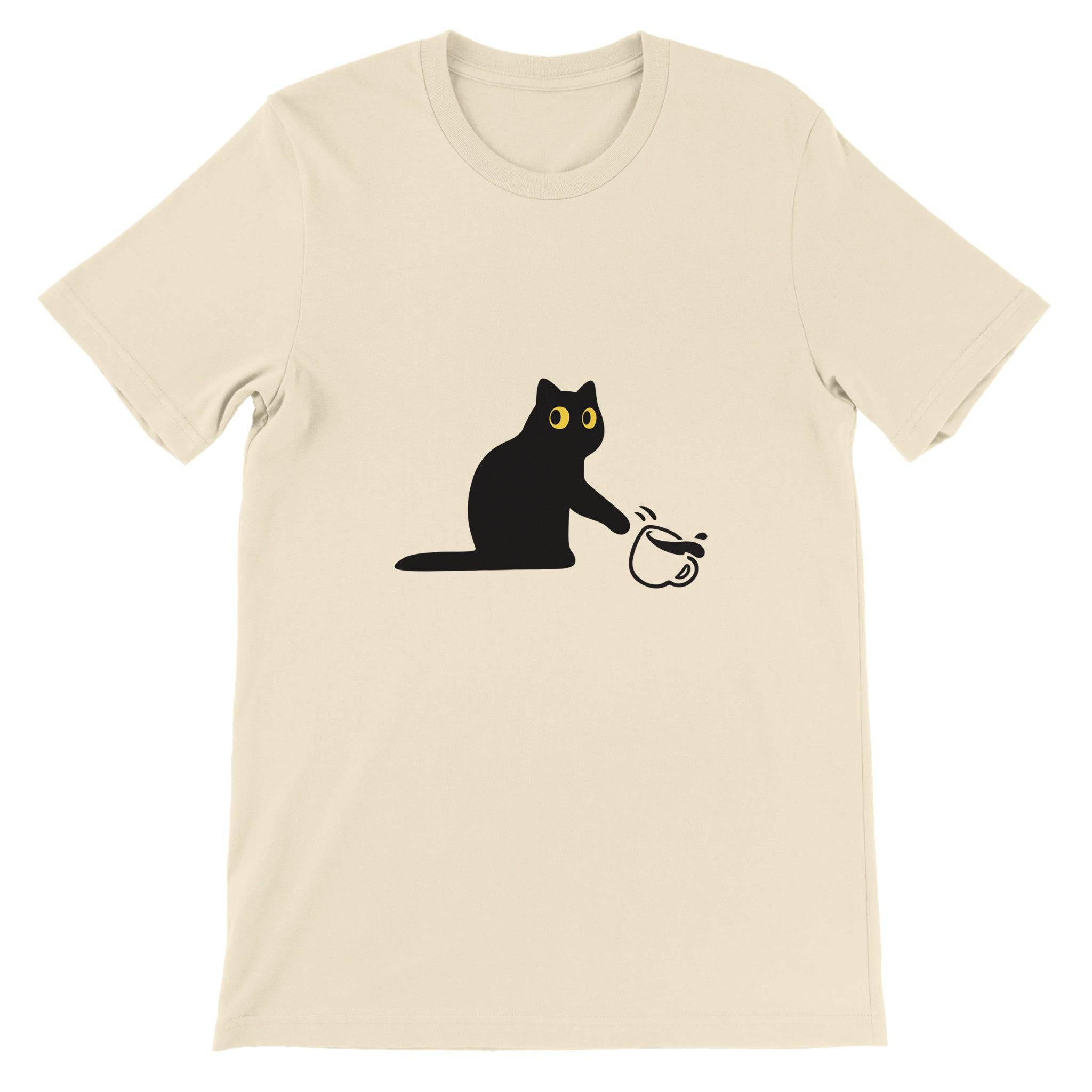 Budget Unisex Crewneck T-shirt/Cat-Coffee - Enet Images