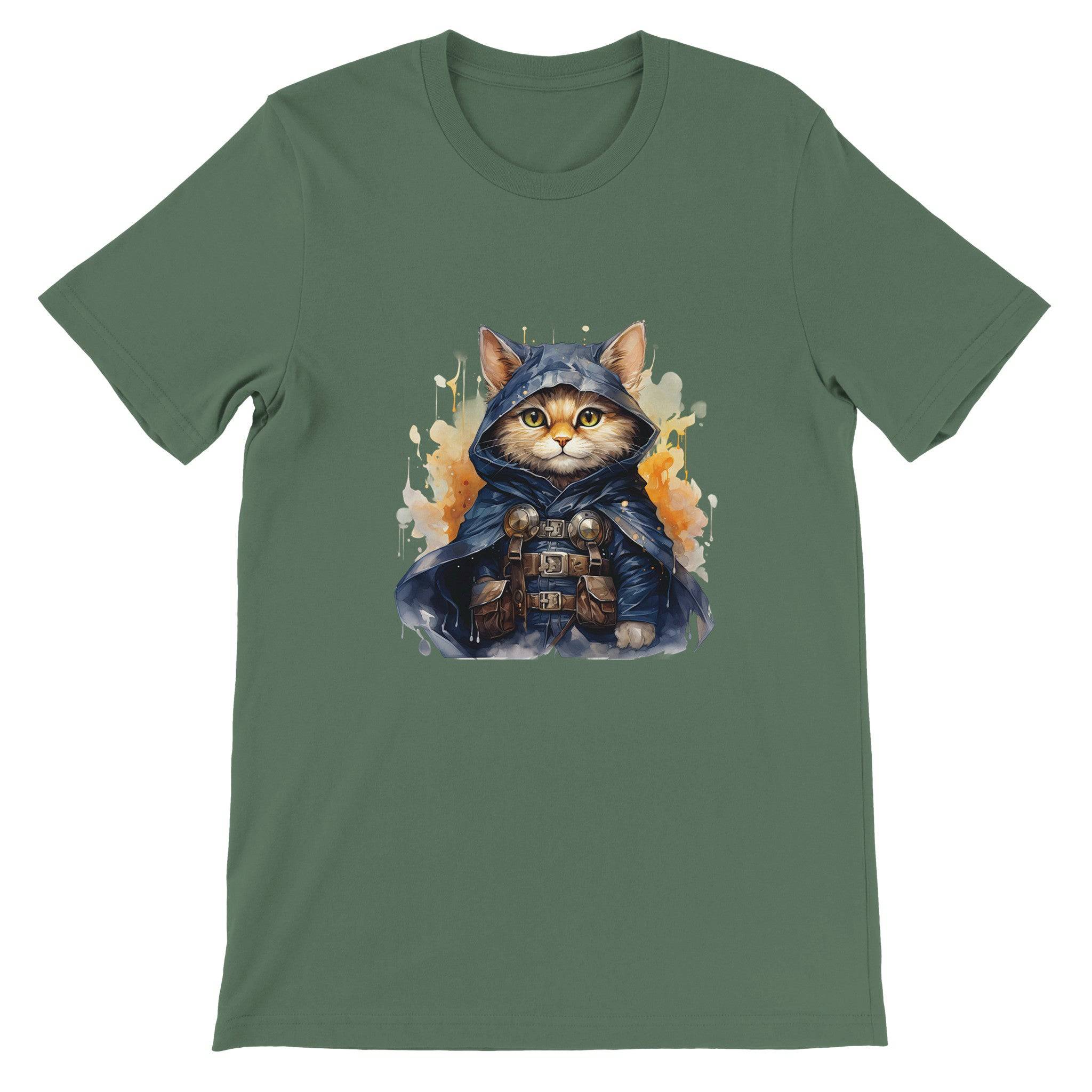 Budget Unisex Crewneck T-shirt/Cat-Crusader - Enet Images