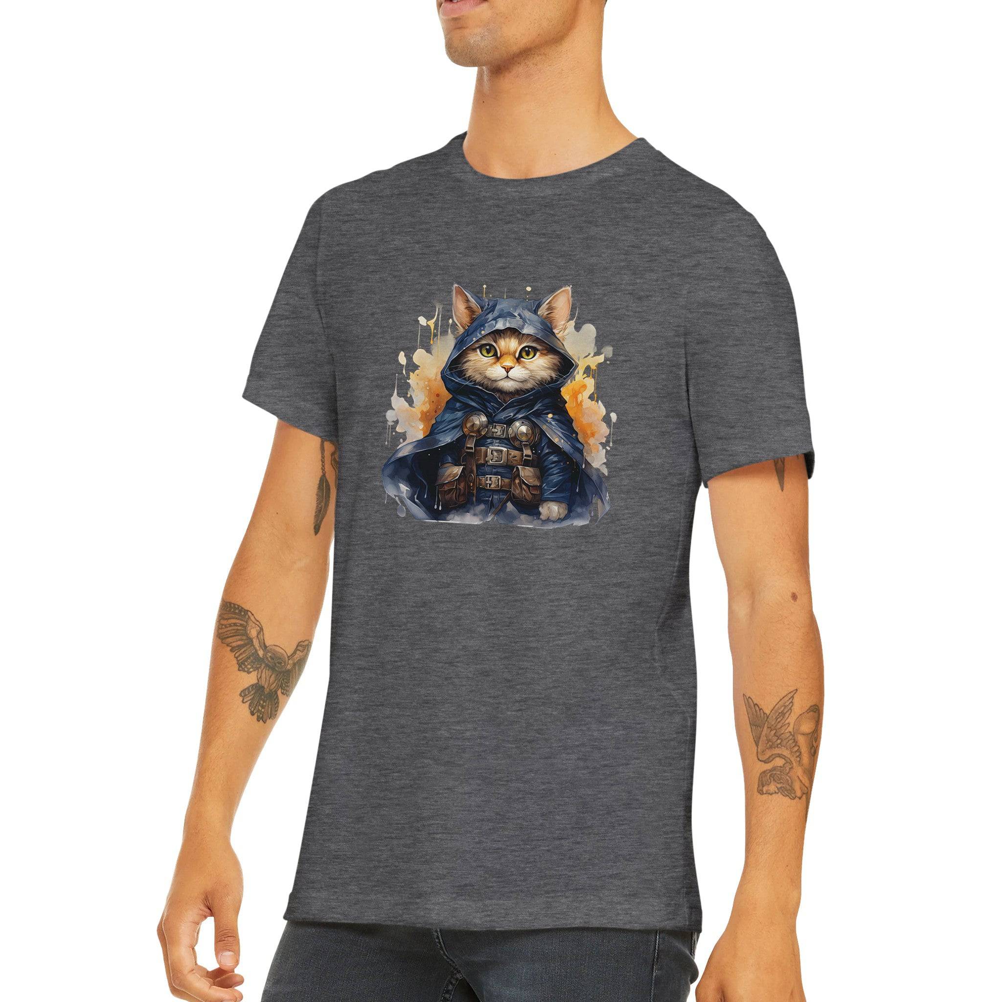 Budget Unisex Crewneck T-shirt/Cat-Crusader - Enet Images