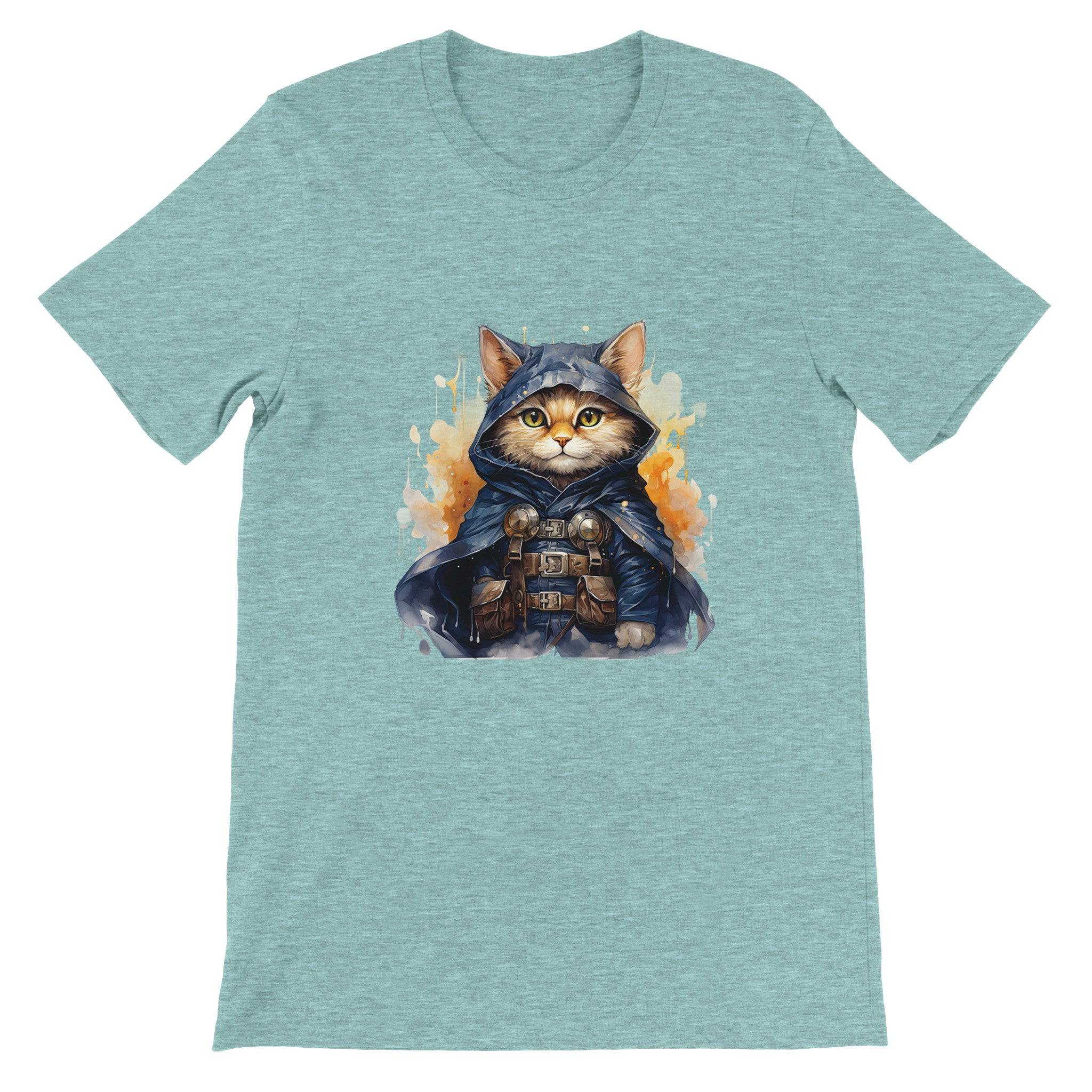 Budget Unisex Crewneck T-shirt/Cat-Crusader - Enet Images