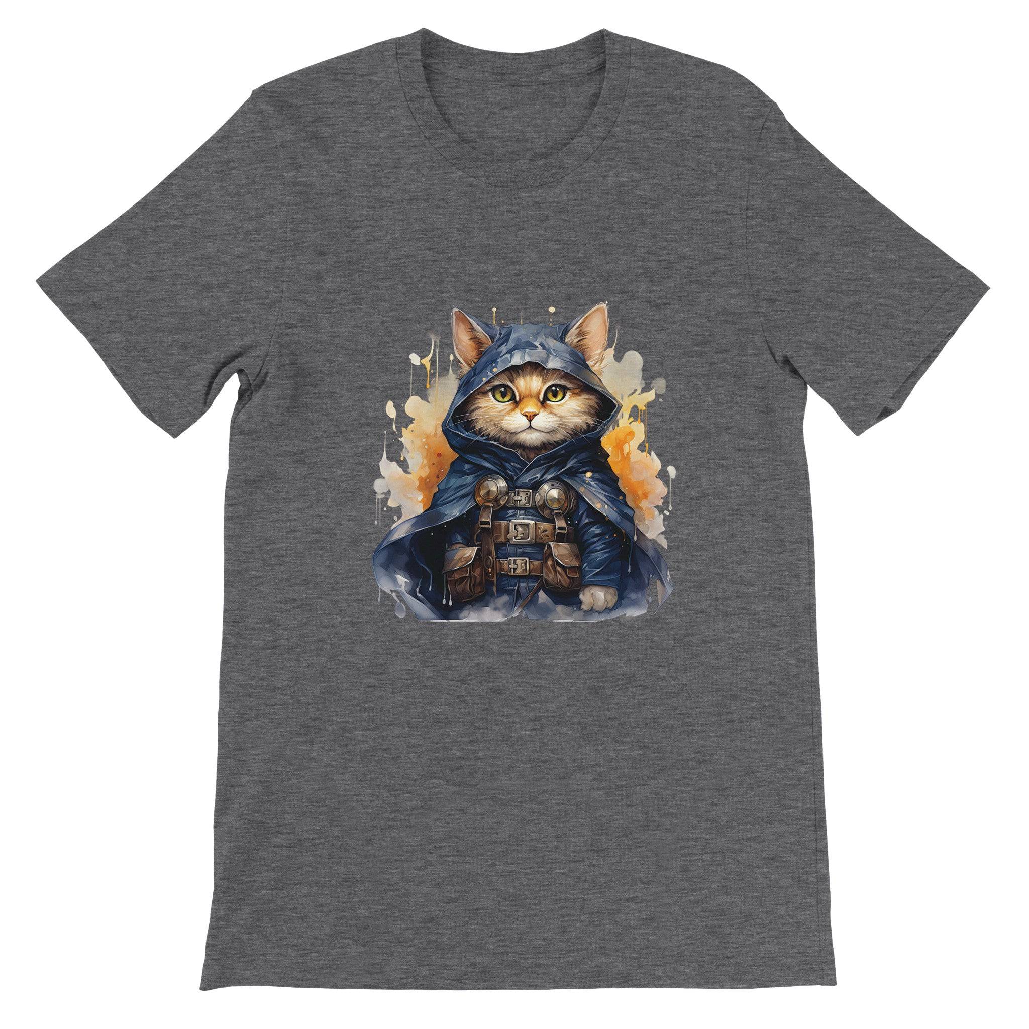 Budget Unisex Crewneck T-shirt/Cat-Crusader - Enet Images