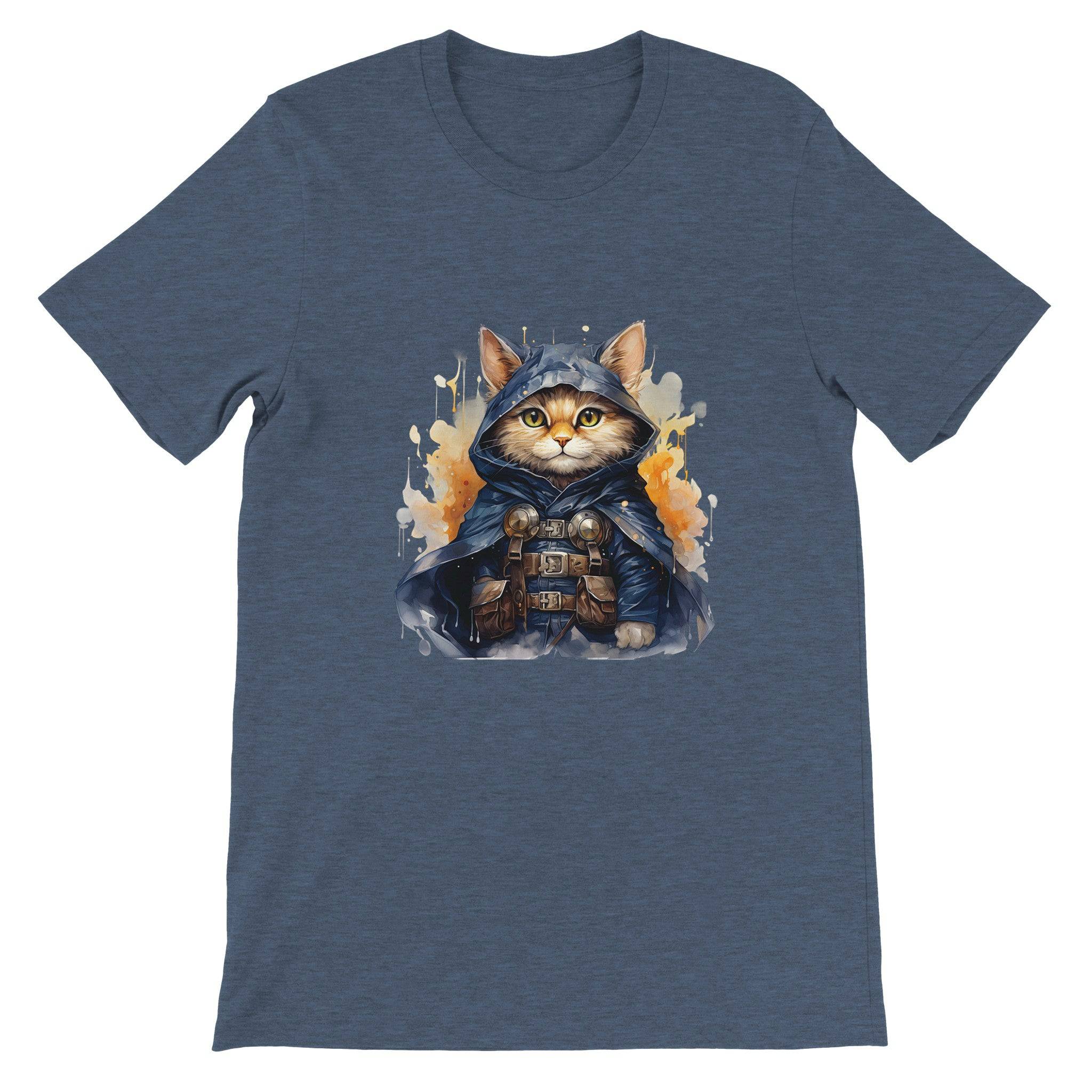 Budget Unisex Crewneck T-shirt/Cat-Crusader - Enet Images