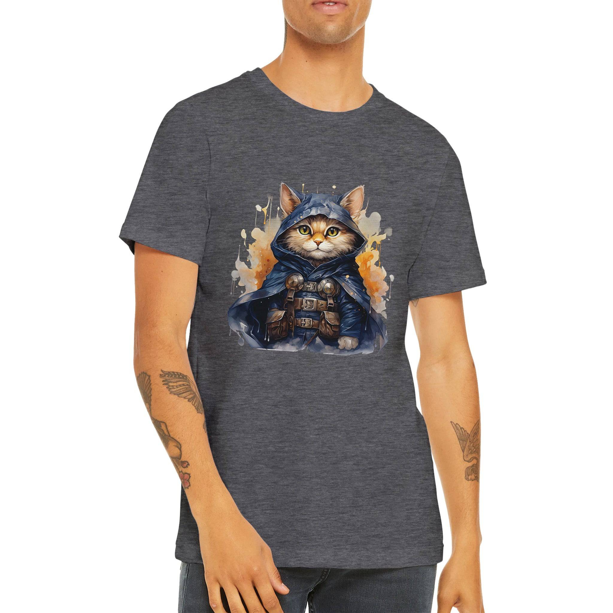 Budget Unisex Crewneck T-shirt/Cat-Crusader - Enet Images