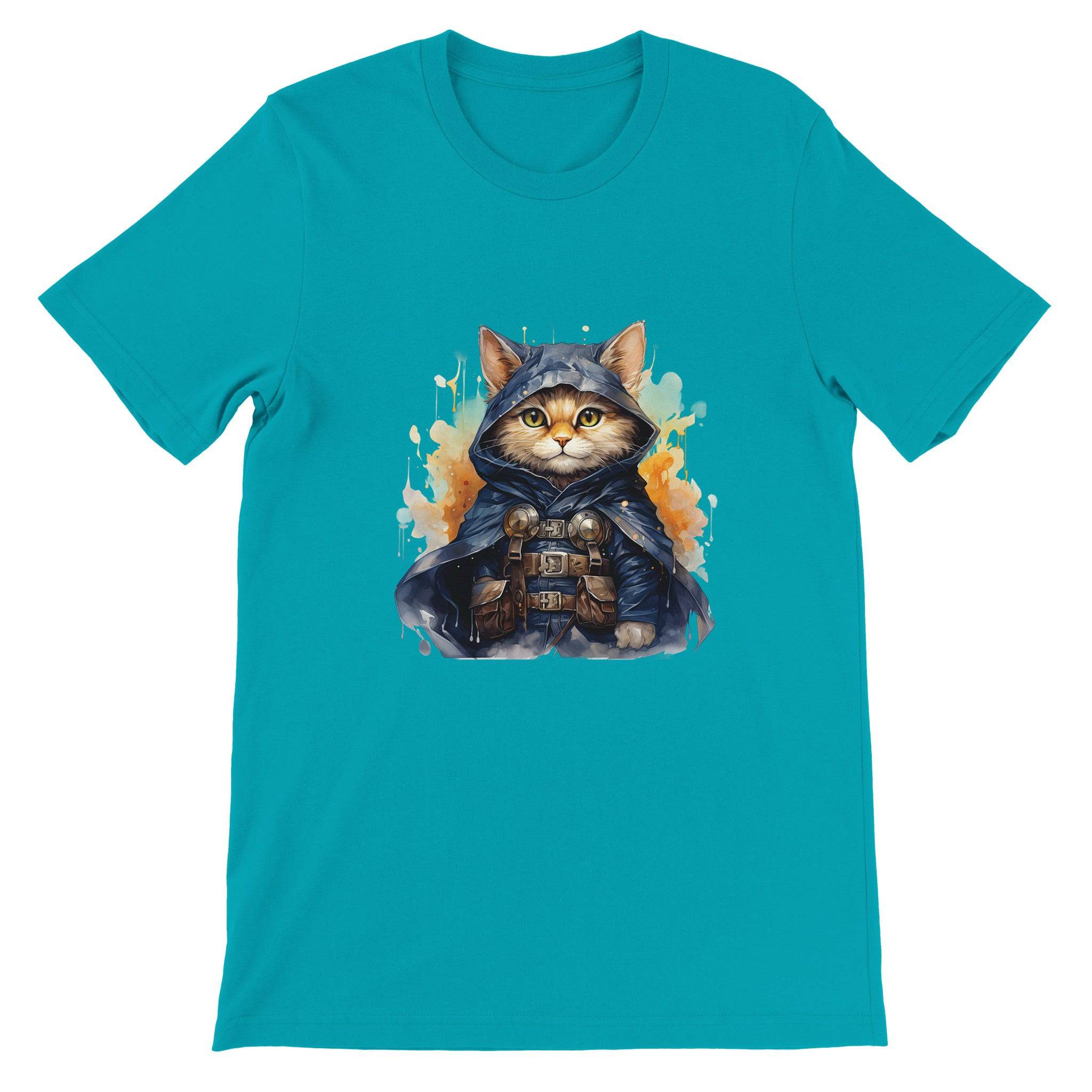 Budget Unisex Crewneck T-shirt/Cat-Crusader - Enet Images