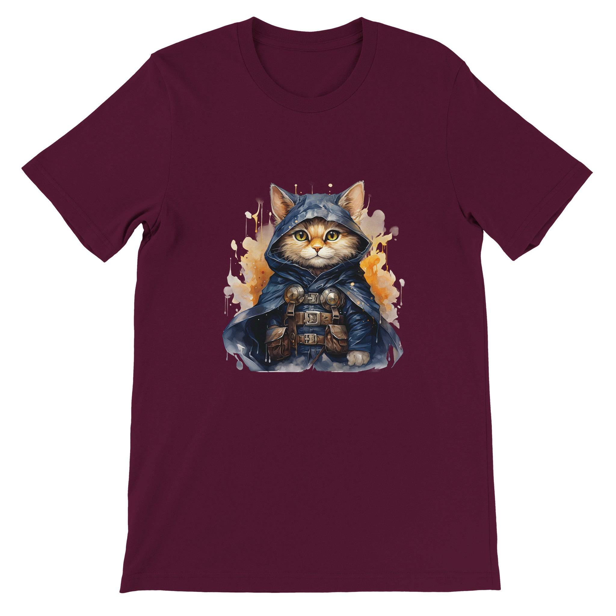 Budget Unisex Crewneck T-shirt/Cat-Crusader - Enet Images