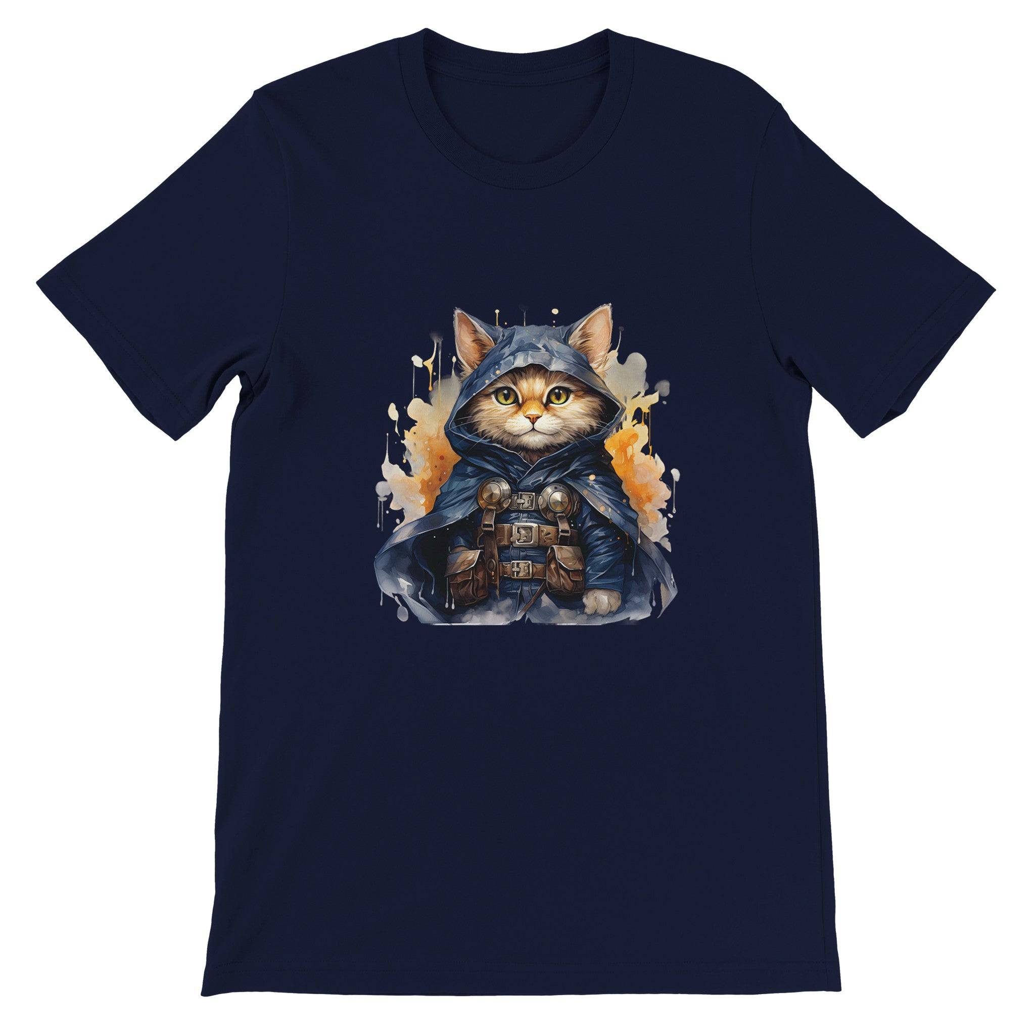 Budget Unisex Crewneck T-shirt/Cat-Crusader - Enet Images