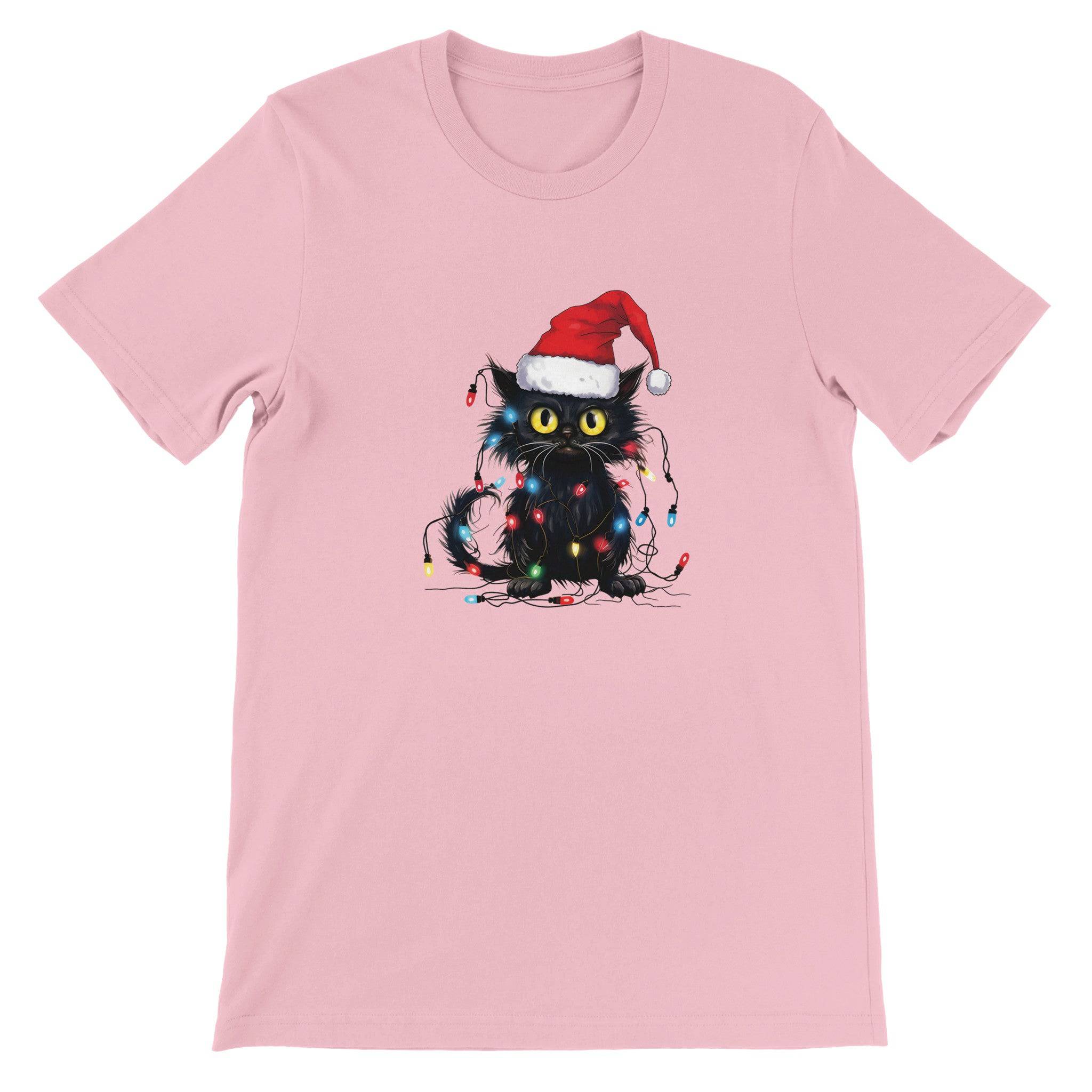 Budget Unisex Crewneck T-shirt/Cat-Fairylights - Enet Images
