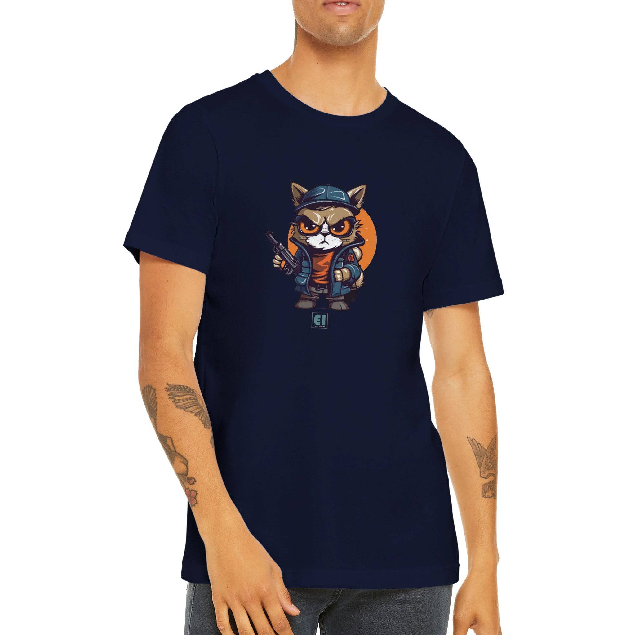 Budget Unisex Crewneck T-shirt/Cat-Fellow - Enet Images