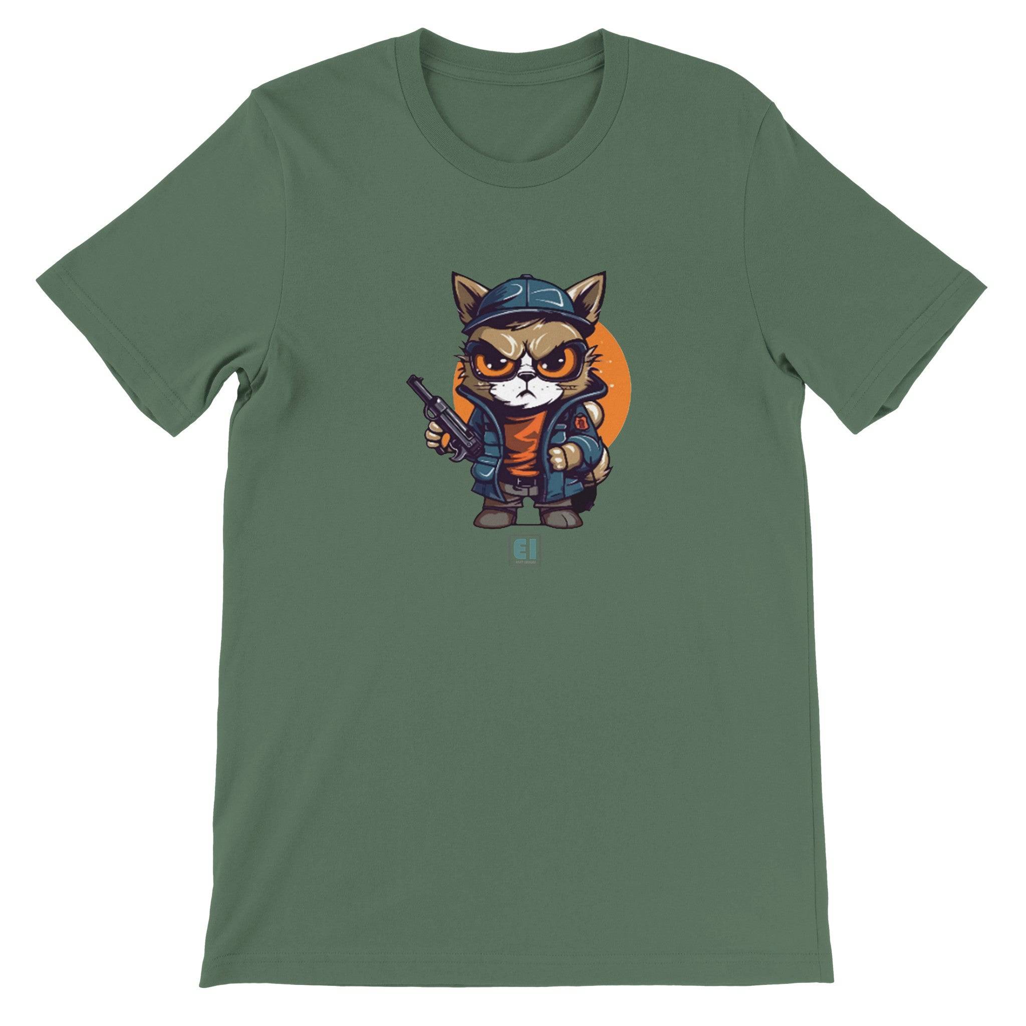 Budget Unisex Crewneck T-shirt/Cat-Fellow - Enet Images