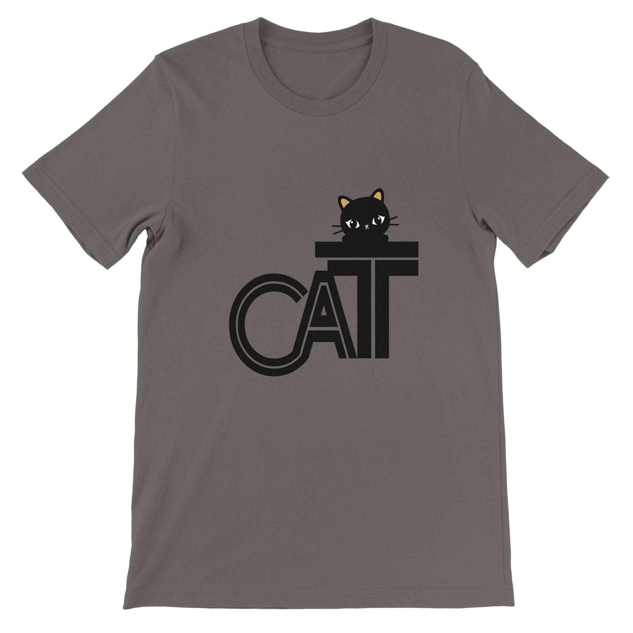 Budget Unisex Crewneck T-shirt/Cat-Funny - Enet Images