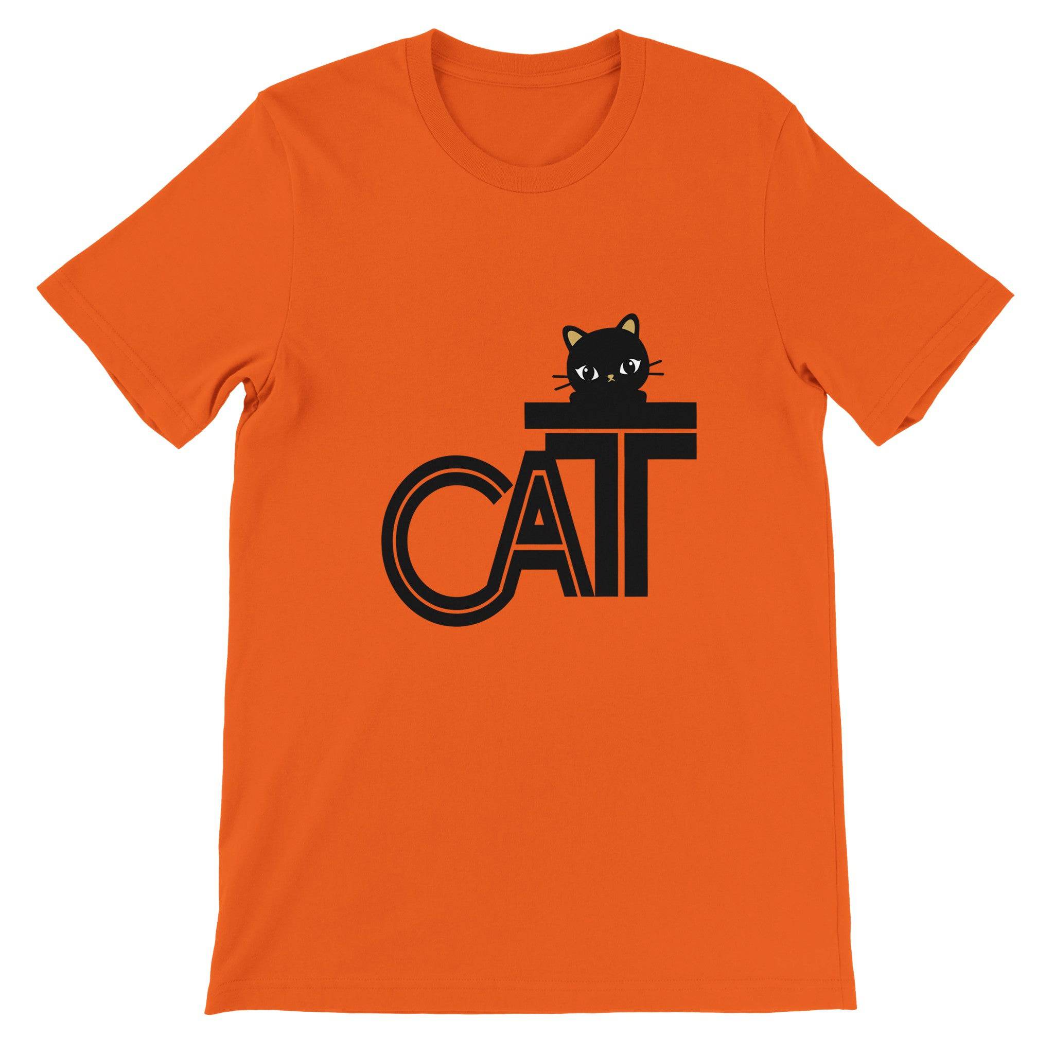 Budget Unisex Crewneck T-shirt/Cat-Funny - Enet Images