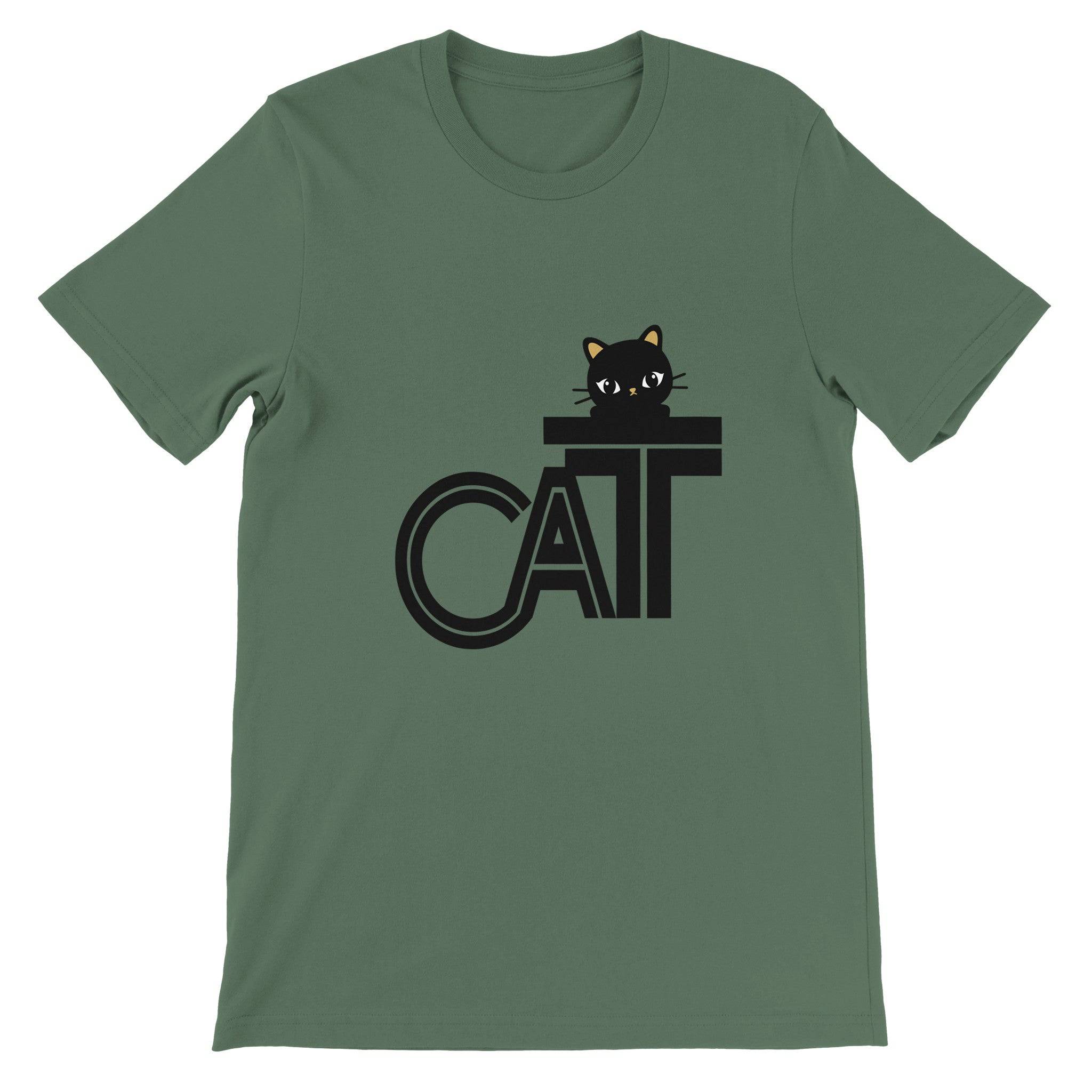 Budget Unisex Crewneck T-shirt/Cat-Funny - Enet Images