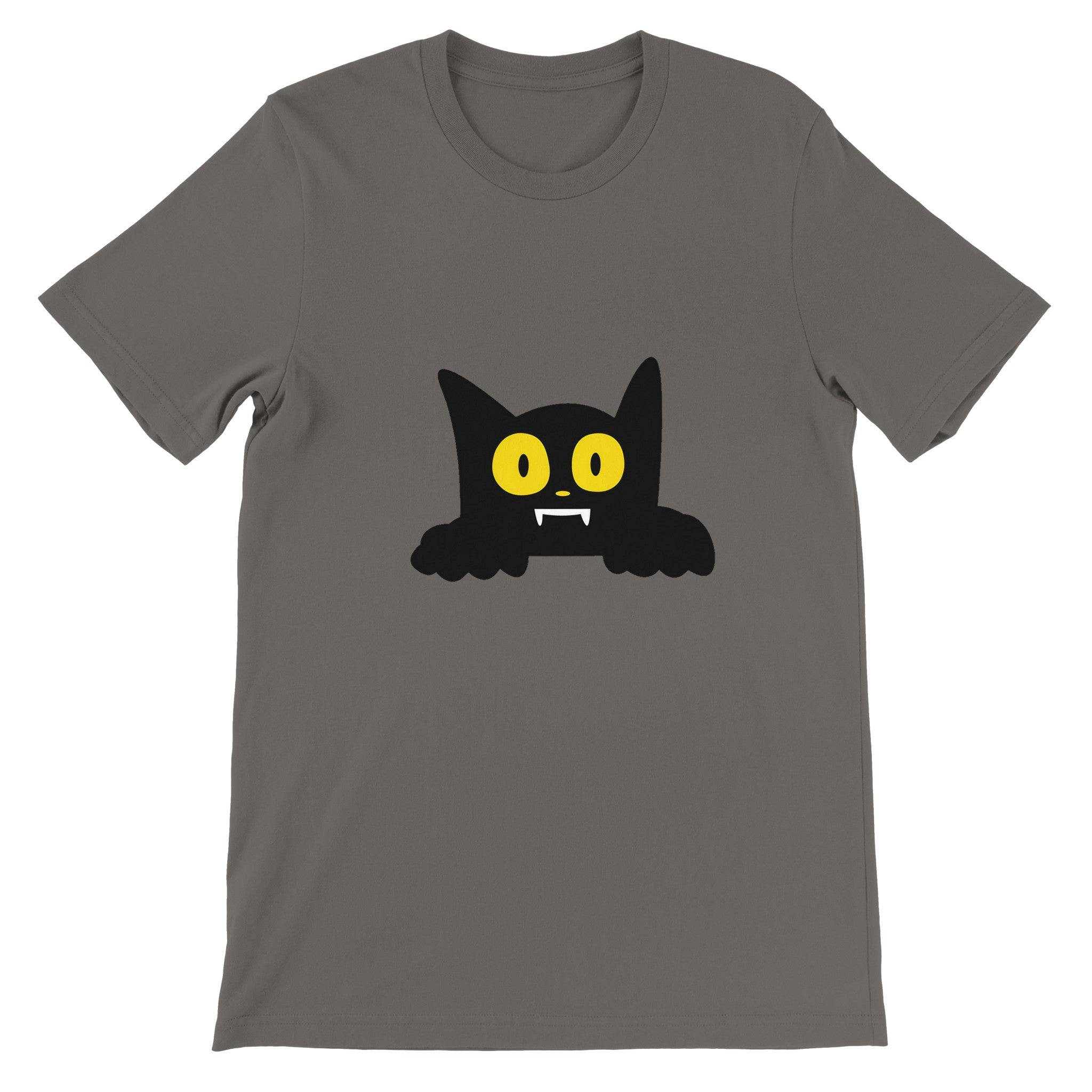 Budget Unisex Crewneck T-shirt/Cat-Halloween - Enet Images