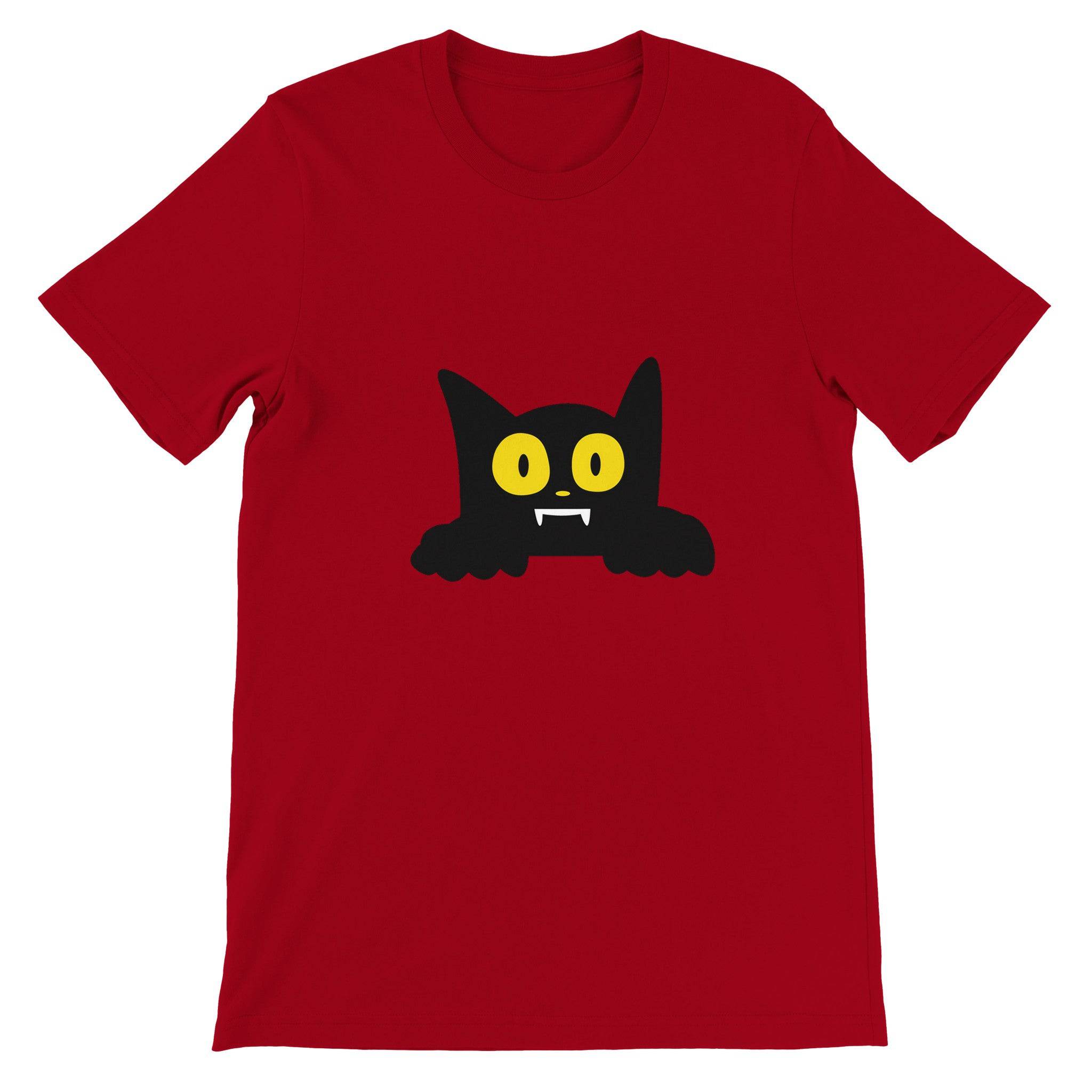 Budget Unisex Crewneck T-shirt/Cat-Halloween - Enet Images