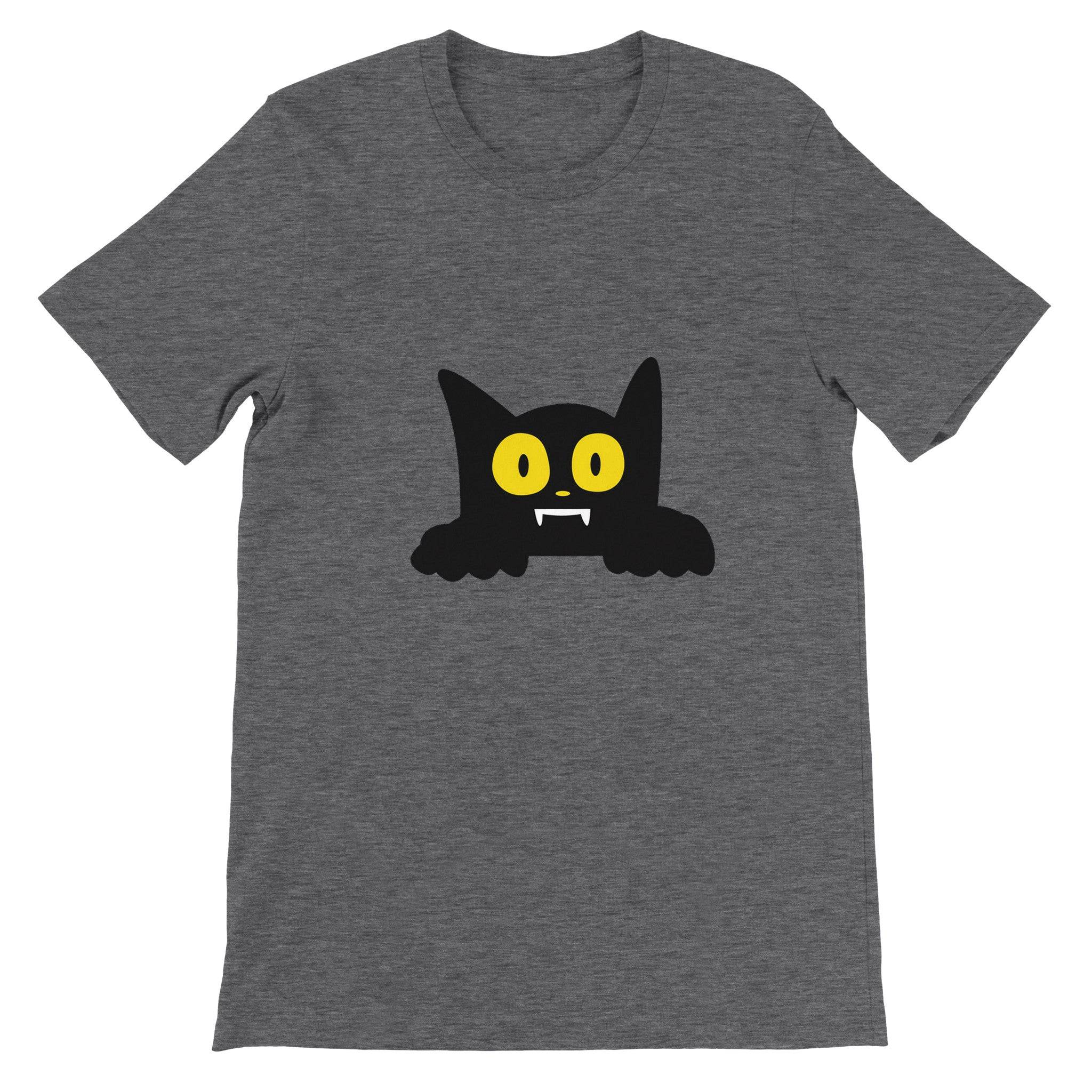 Budget Unisex Crewneck T-shirt/Cat-Halloween - Enet Images