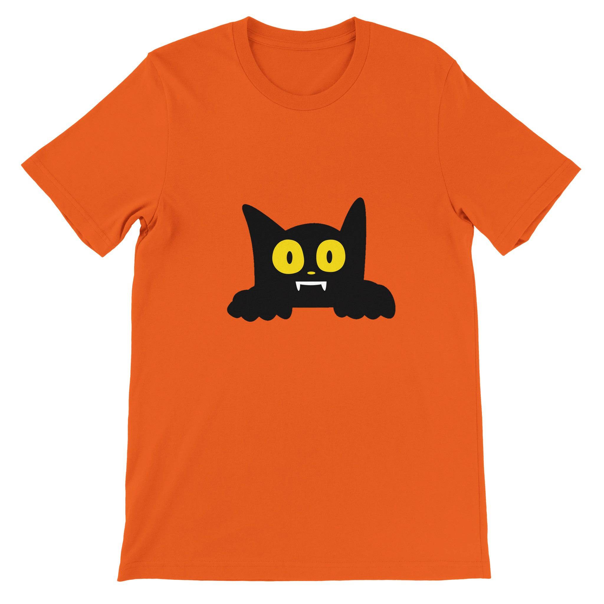 Budget Unisex Crewneck T-shirt/Cat-Halloween - Enet Images