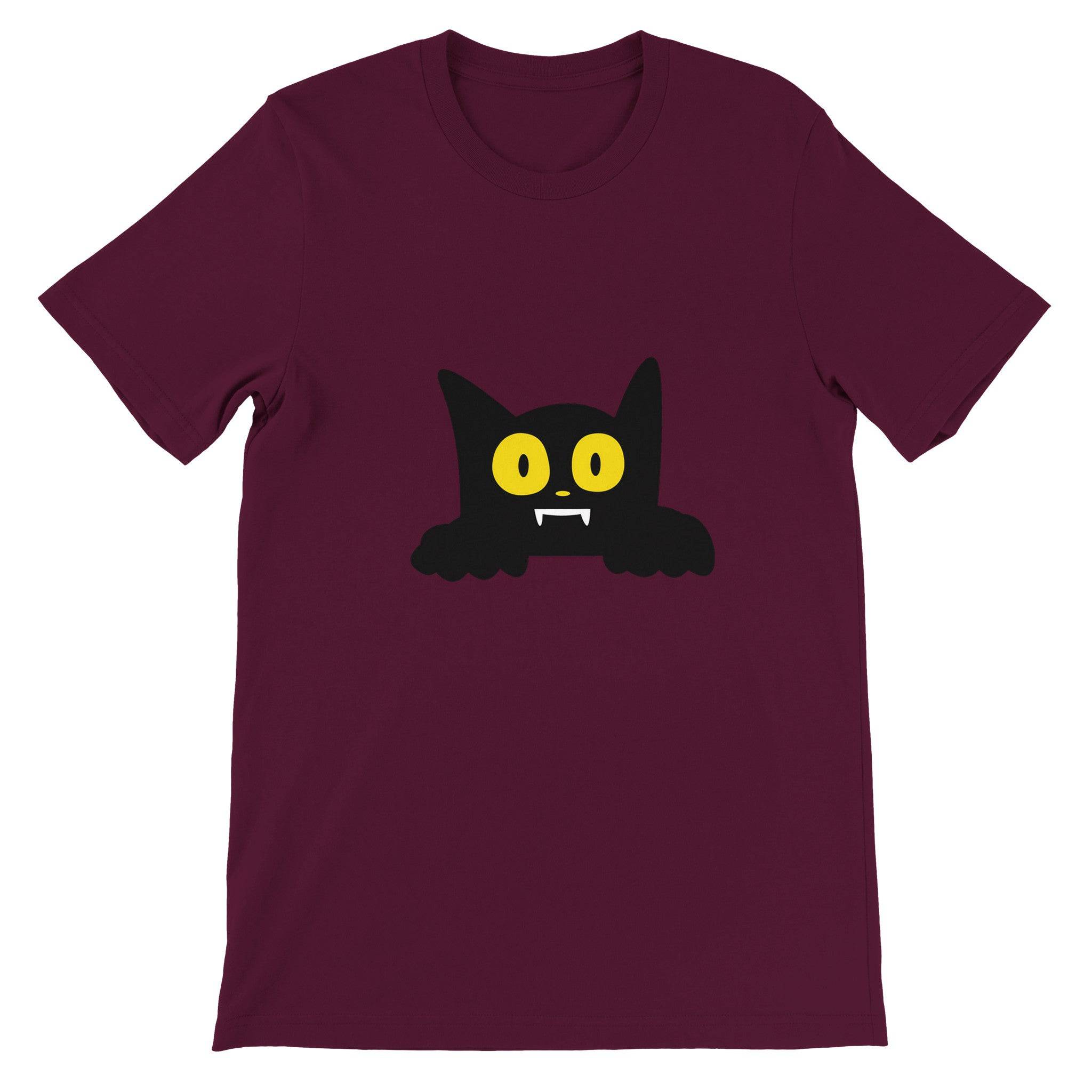 Budget Unisex Crewneck T-shirt/Cat-Halloween - Enet Images