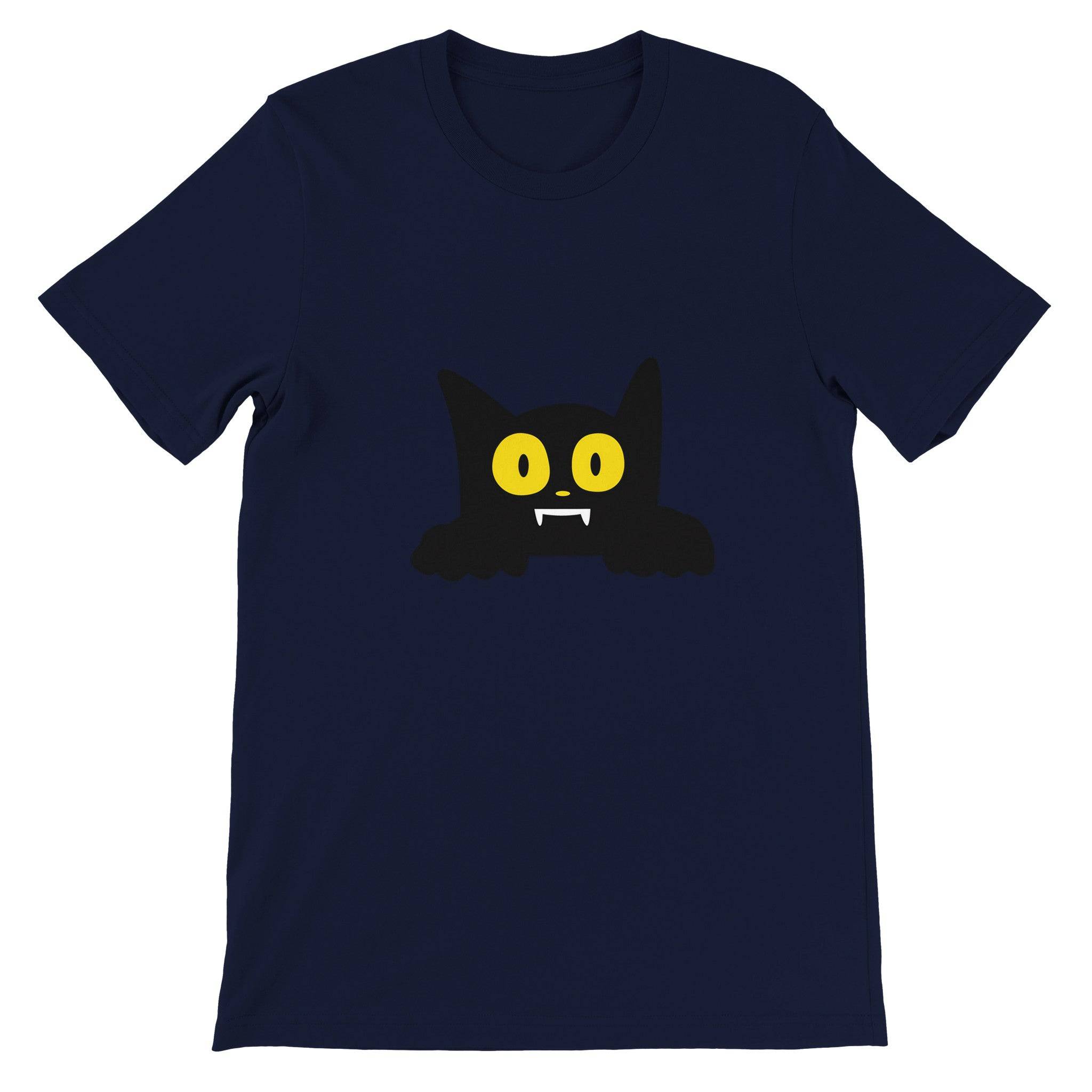 Budget Unisex Crewneck T-shirt/Cat-Halloween - Enet Images