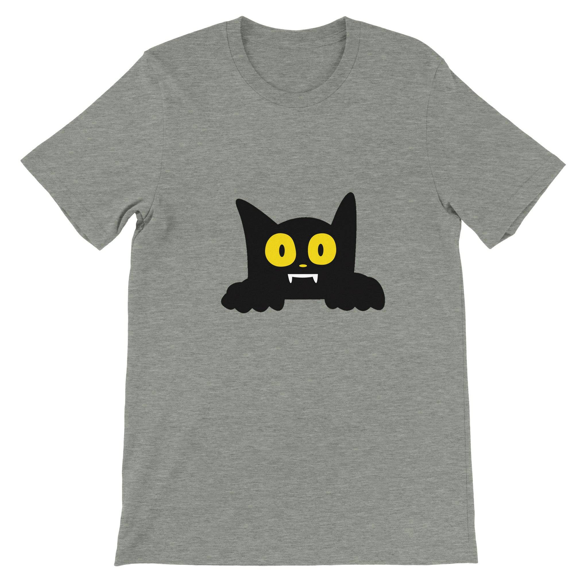Budget Unisex Crewneck T-shirt/Cat-Halloween - Enet Images