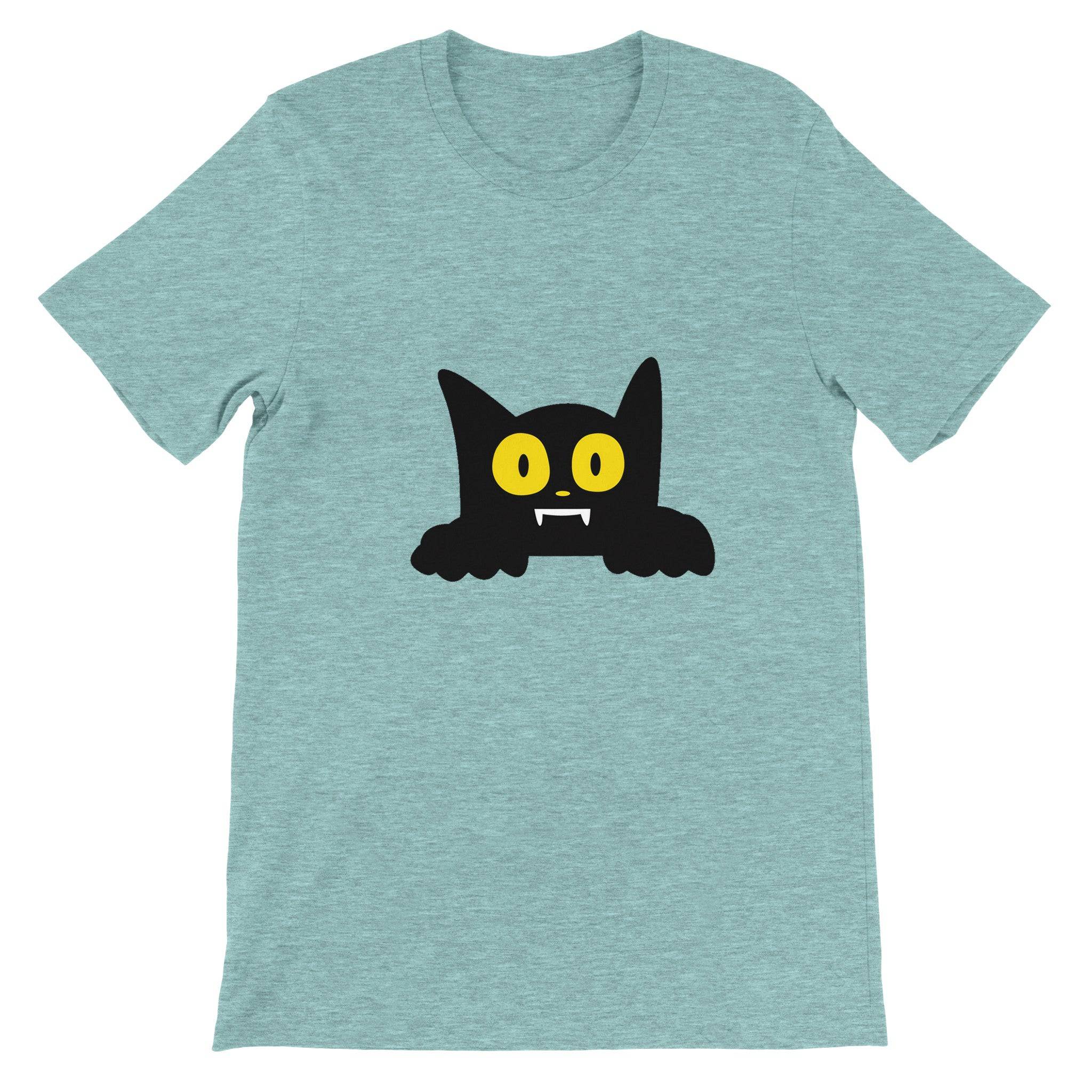 Budget Unisex Crewneck T-shirt/Cat-Halloween - Enet Images