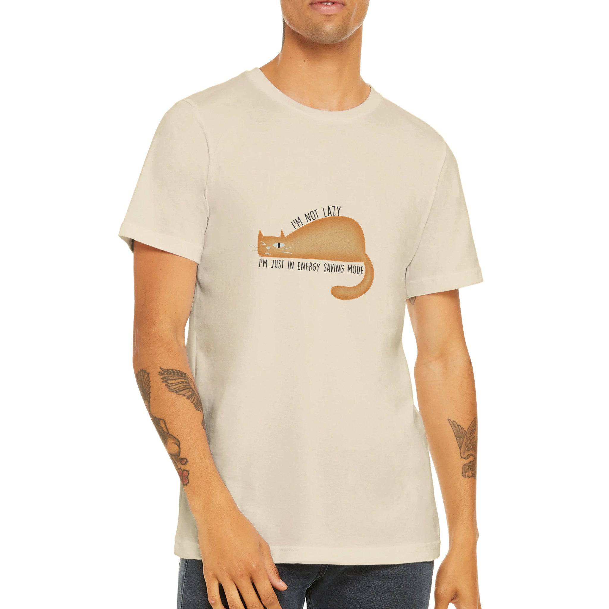 Budget Unisex Crewneck T-shirt/Cat-In-Save-Mode - Enet Images