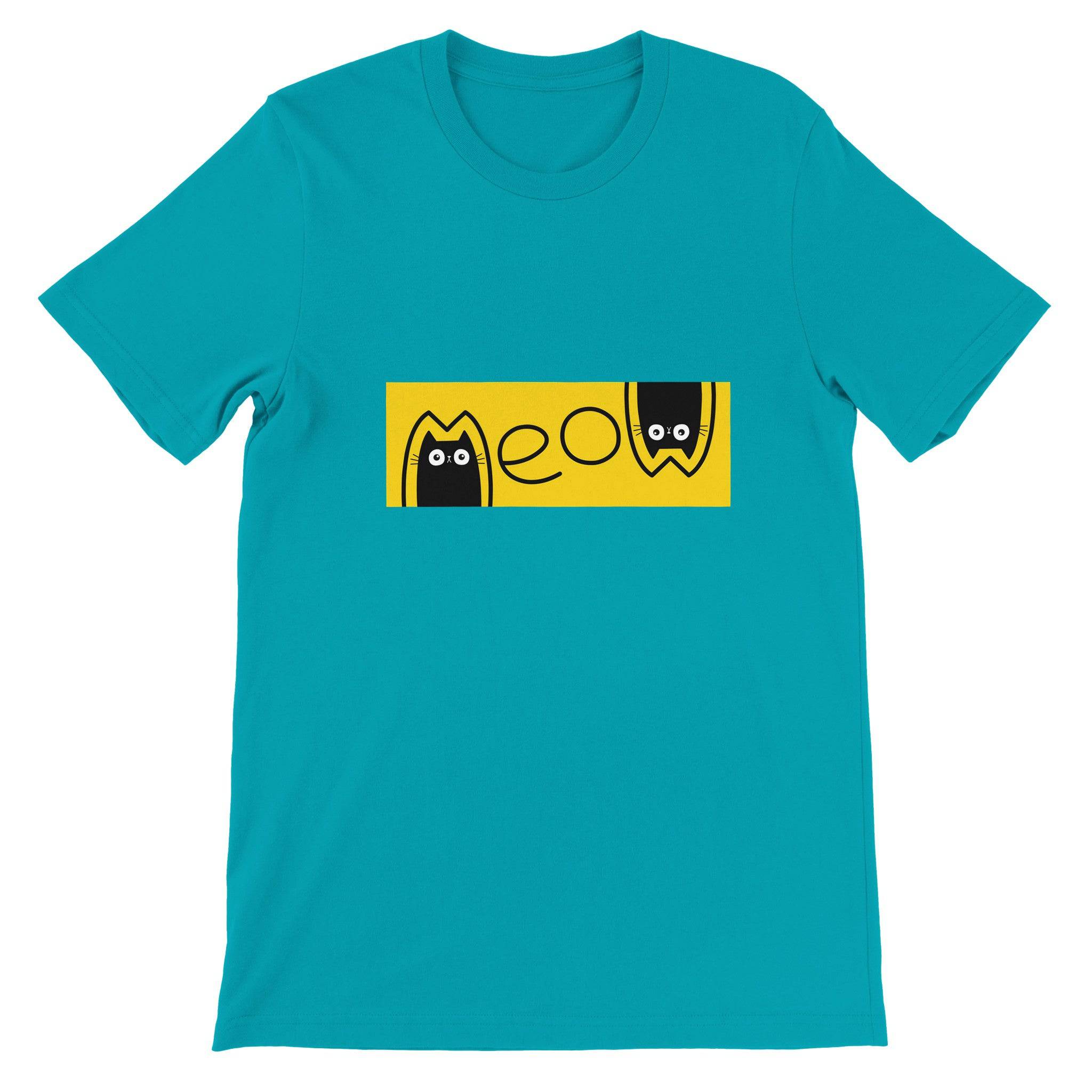 Budget Unisex Crewneck T-shirt/Cat-Meaw - Enet Images