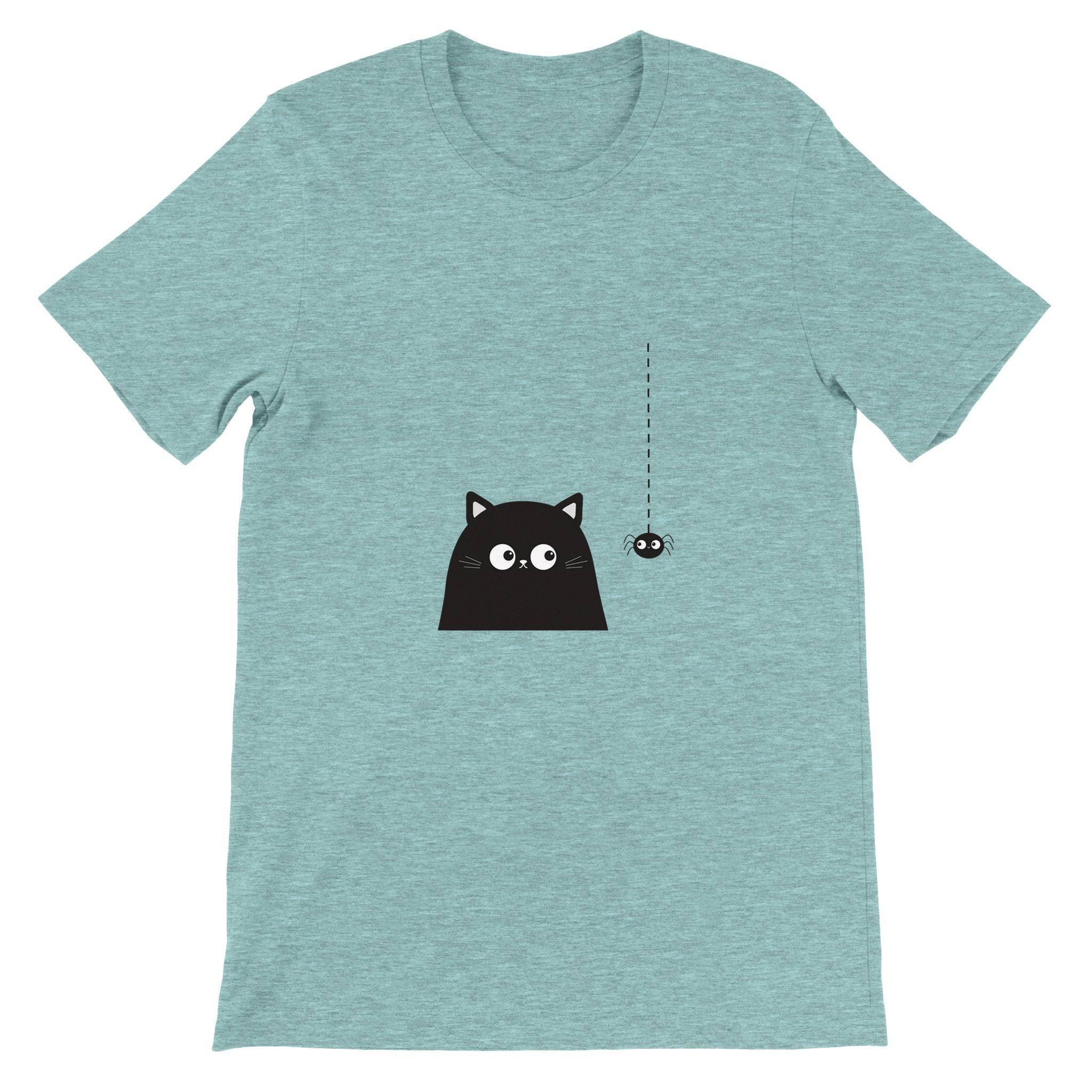 Budget Unisex Crewneck T-shirt/Cat-Spider - Enet Images