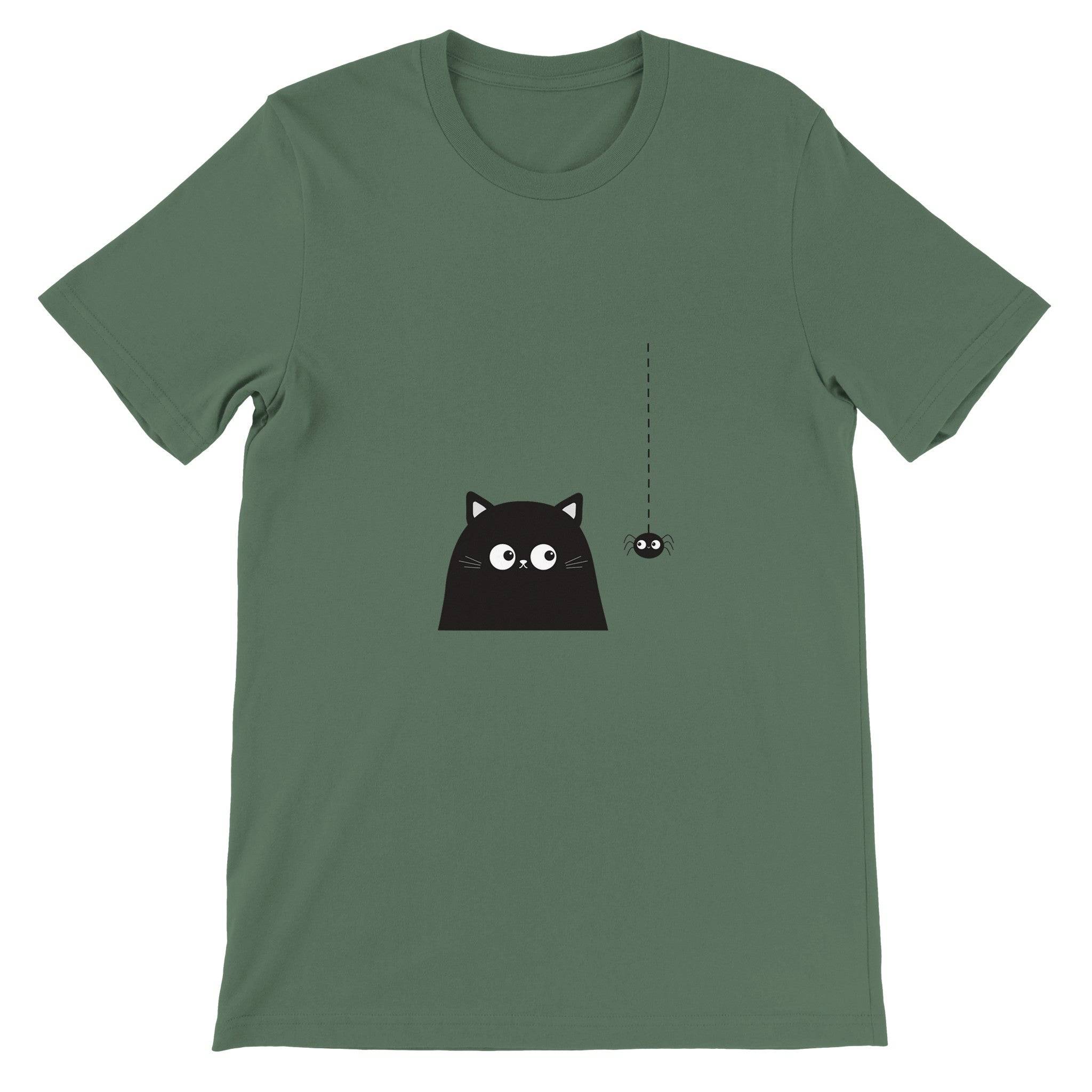 Budget Unisex Crewneck T-shirt/Cat-Spider - Enet Images