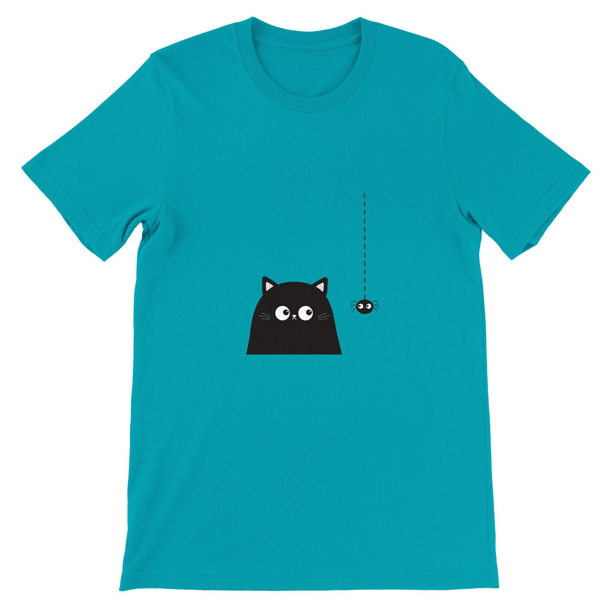 Budget Unisex Crewneck T-shirt/Cat-Spider - Enet Images