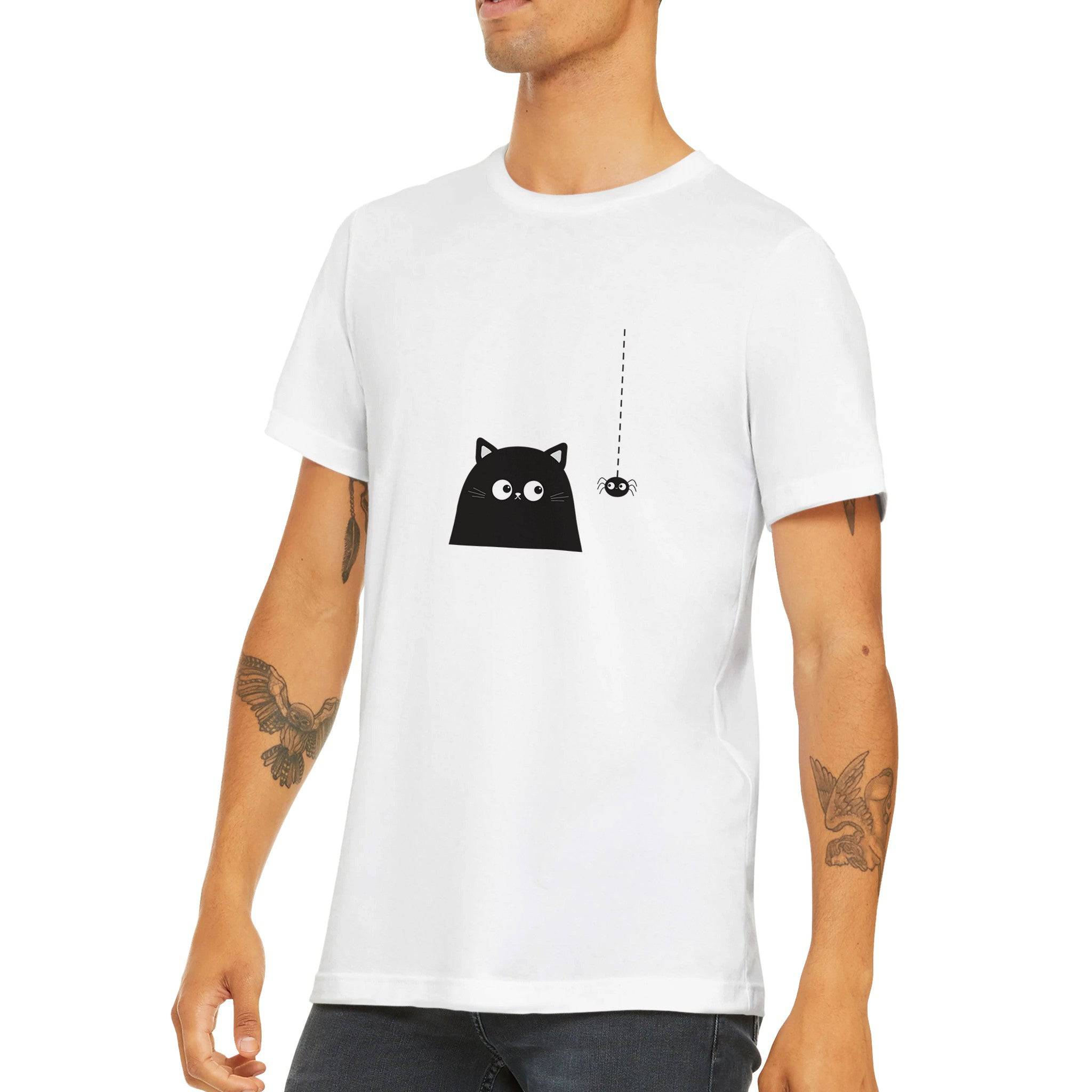 Budget Unisex Crewneck T-shirt/Cat-Spider - Enet Images