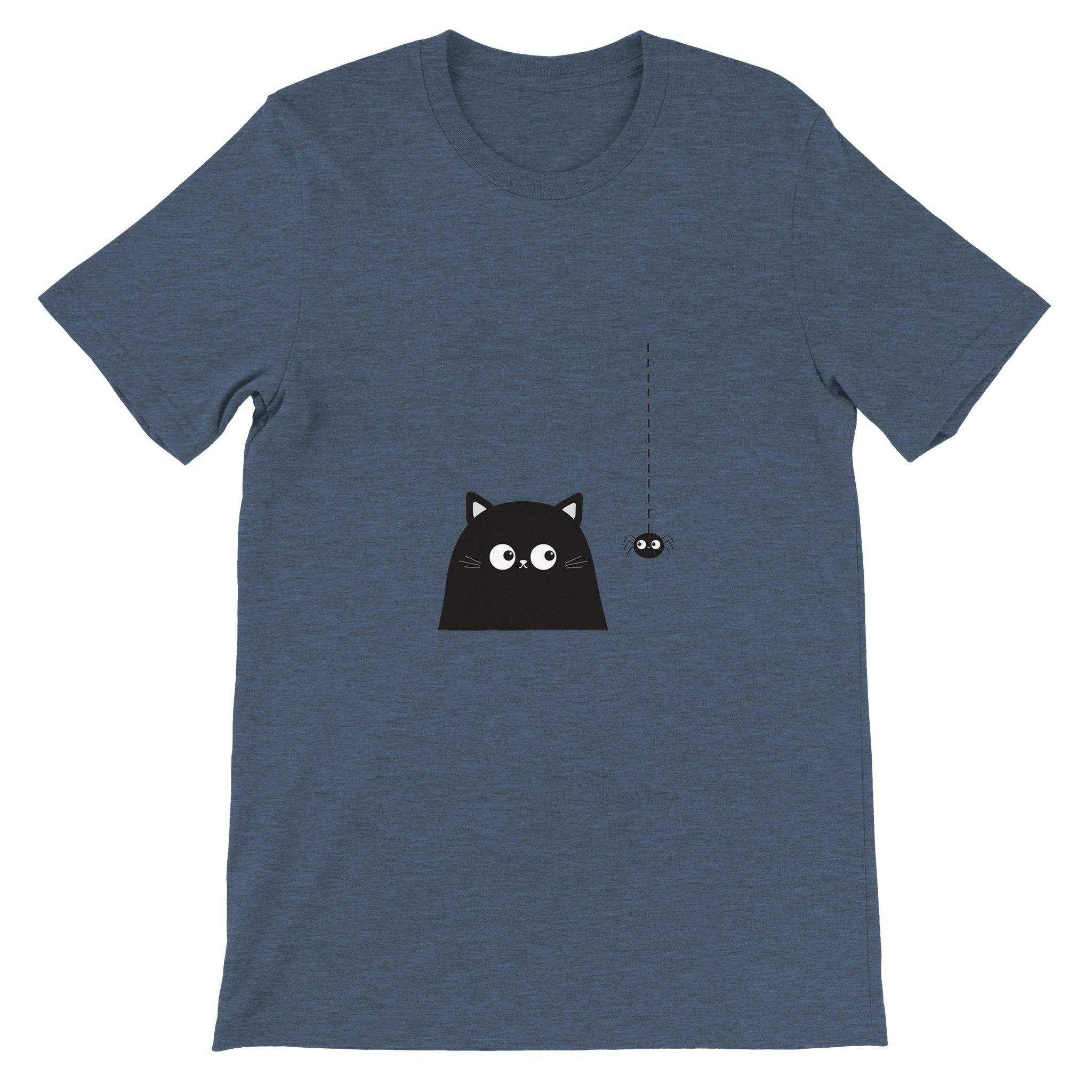 Budget Unisex Crewneck T-shirt/Cat-Spider - Enet Images