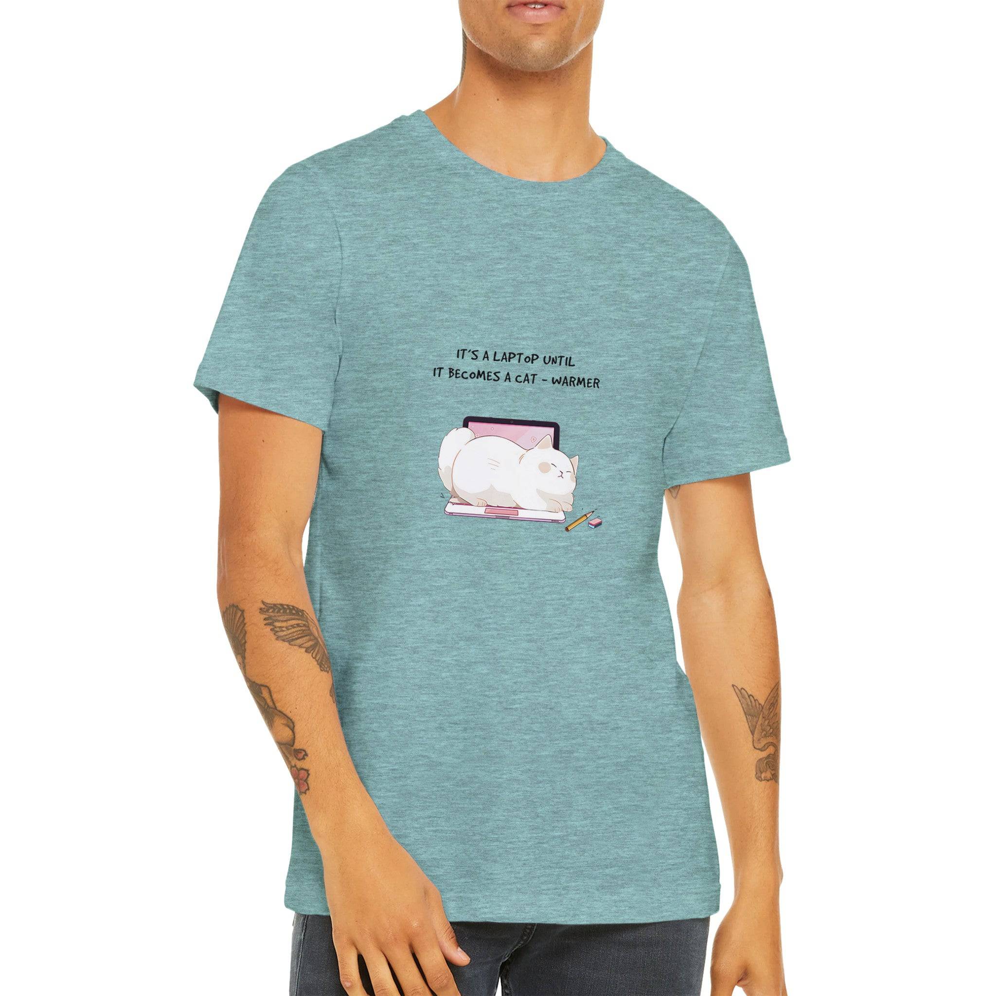 Budget Unisex Crewneck T-shirt/Cat-Warmer - Enet Images