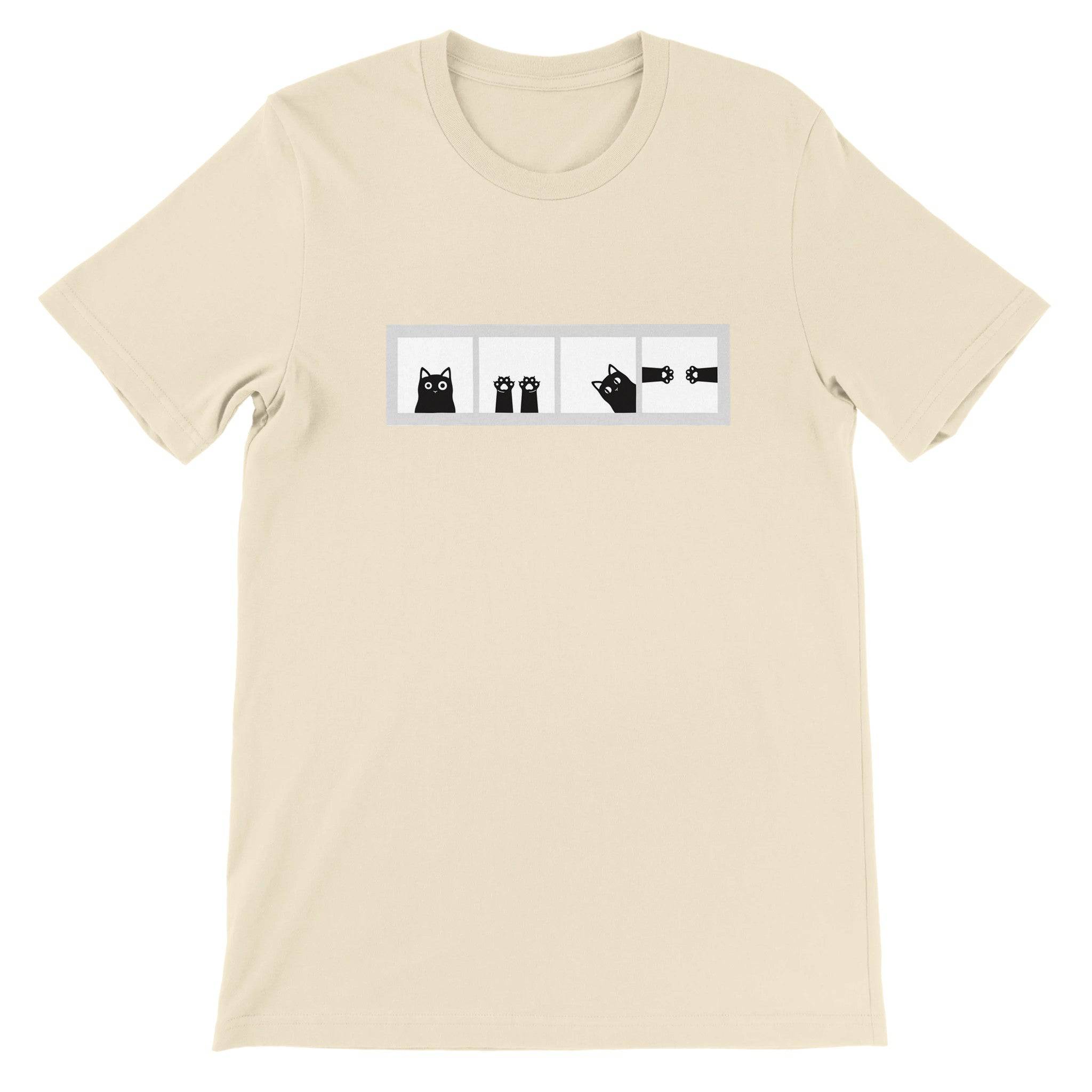 Budget Unisex Crewneck T-shirt/Cat-Windows - Enet Images