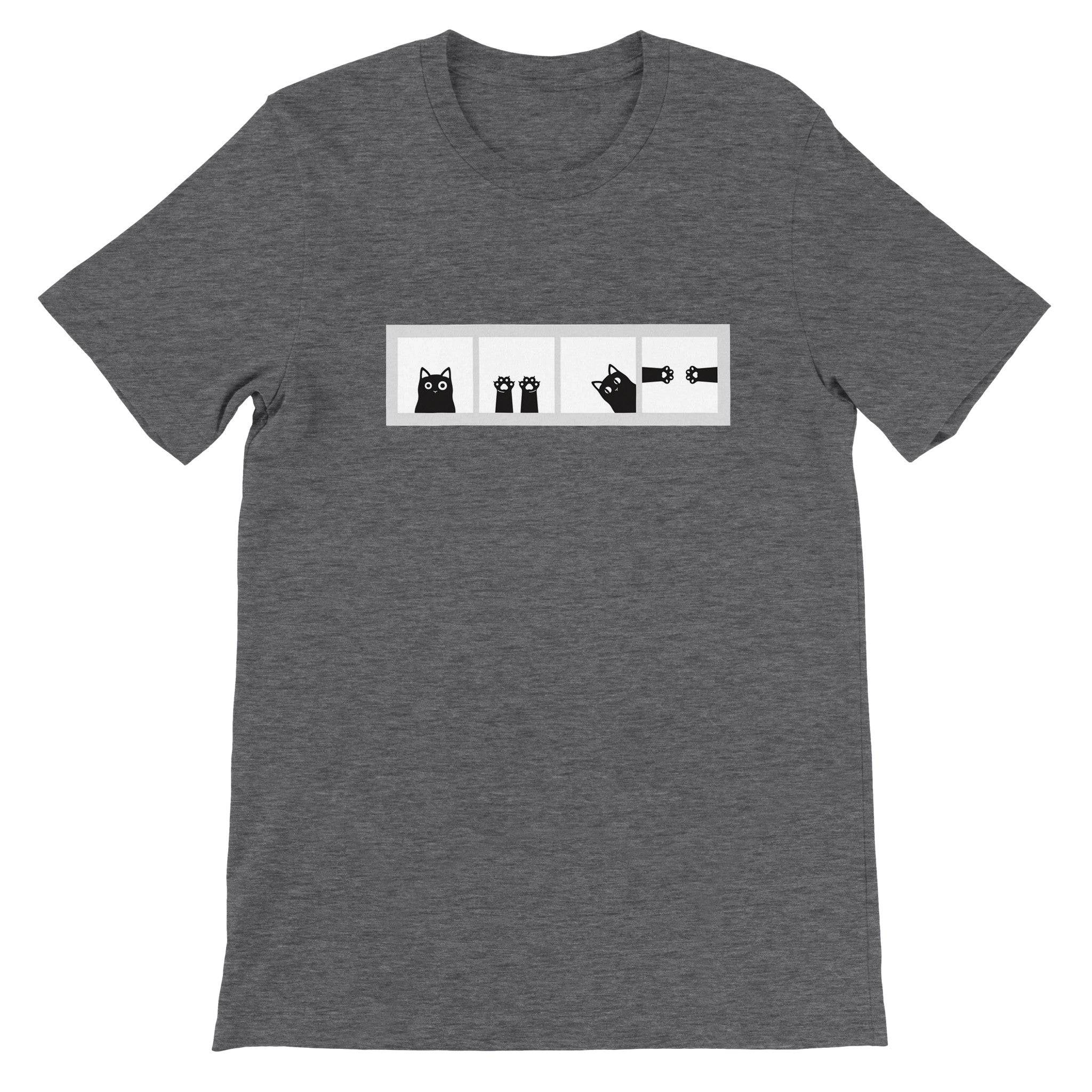 Budget Unisex Crewneck T-shirt/Cat-Windows - Enet Images