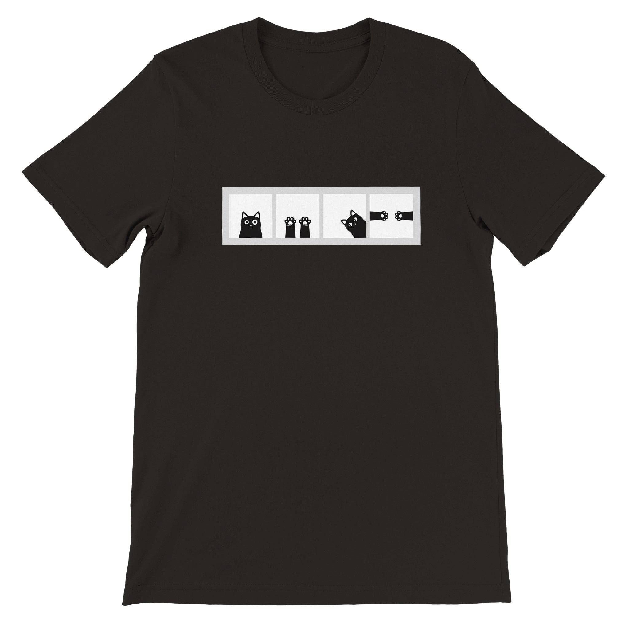 Budget Unisex Crewneck T-shirt/Cat-Windows - Enet Images