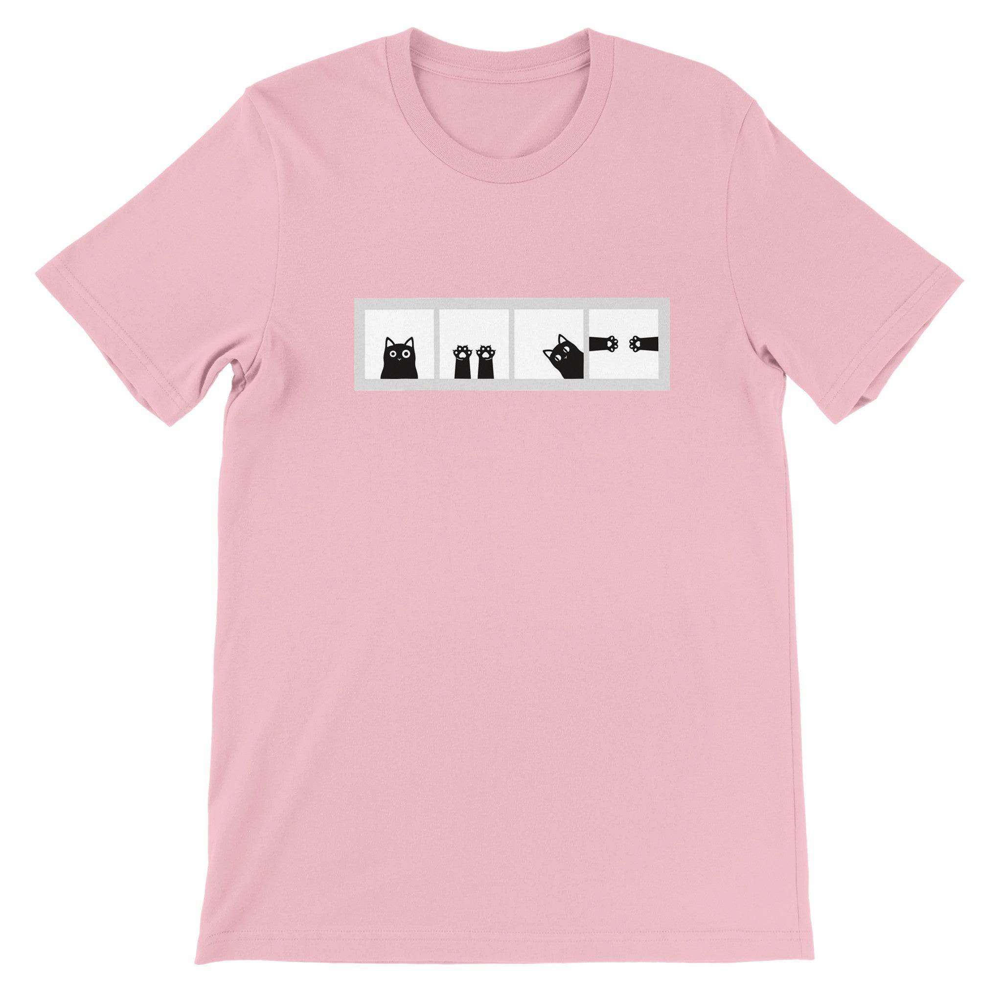 Budget Unisex Crewneck T-shirt/Cat-Windows - Enet Images