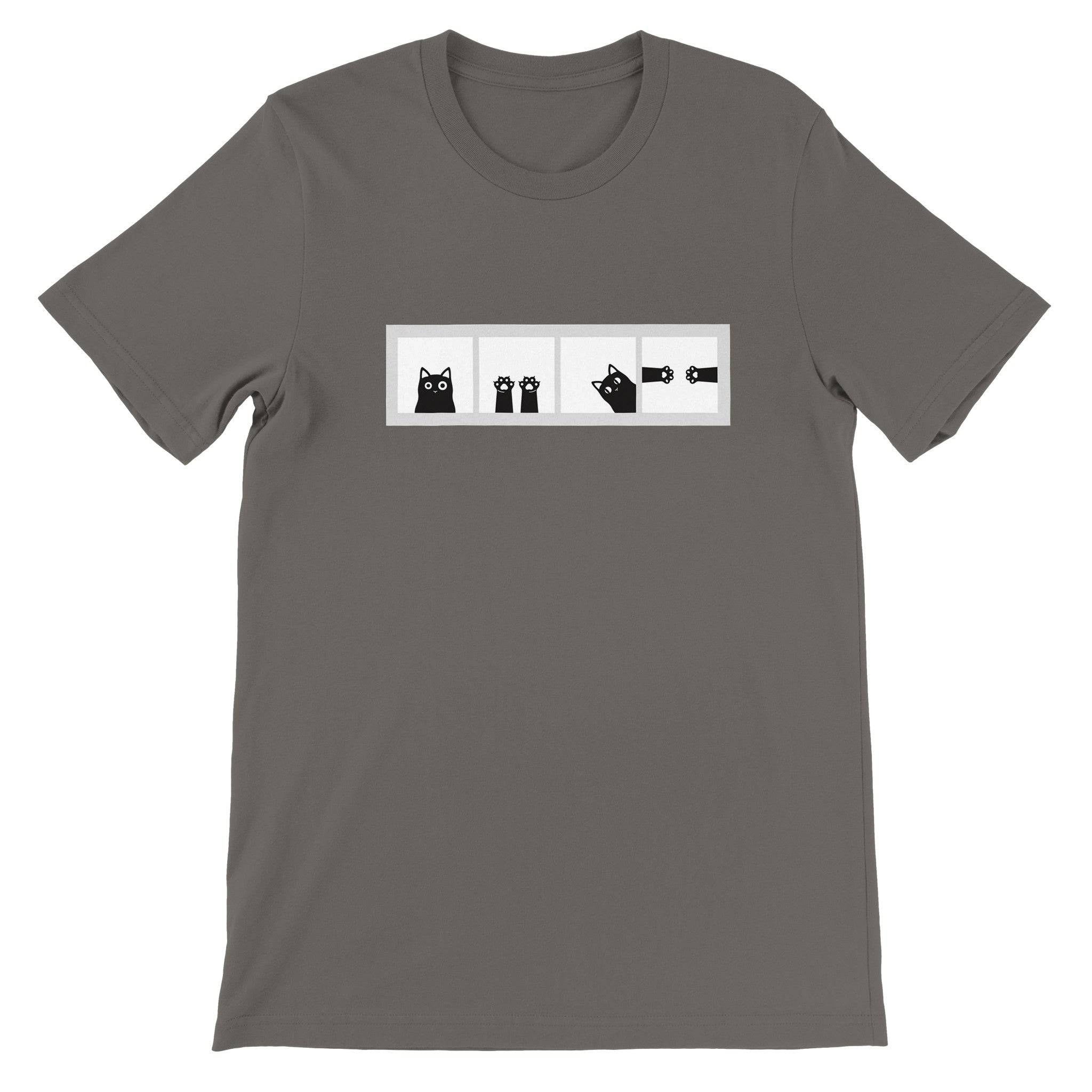 Budget Unisex Crewneck T-shirt/Cat-Windows - Enet Images